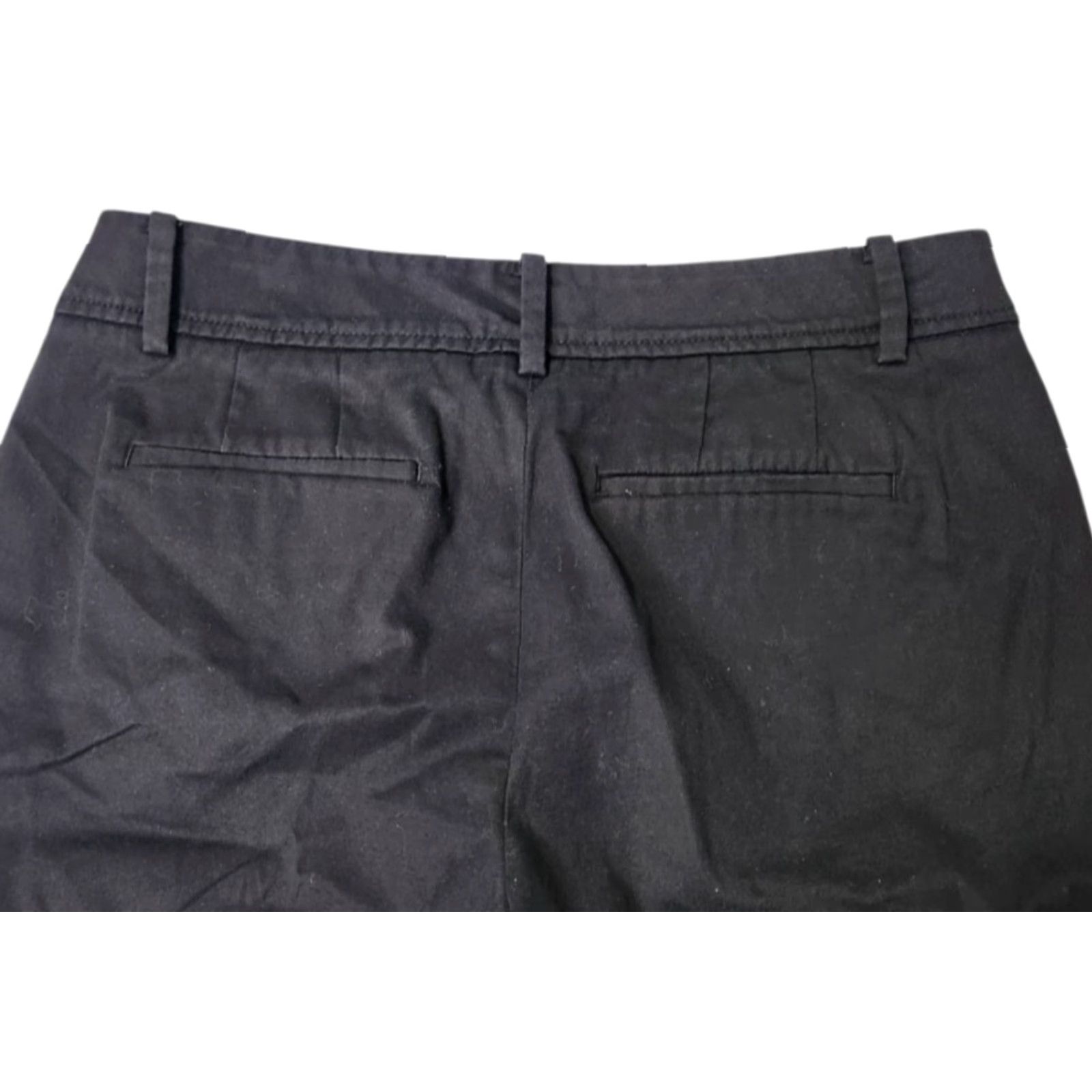 Talbots Talbots Womens 6P Petite Black Flat Front Cotton Chino Shorts Belted Pockets Size 28" / US 6 / IT 42 - 4 Thumbnail