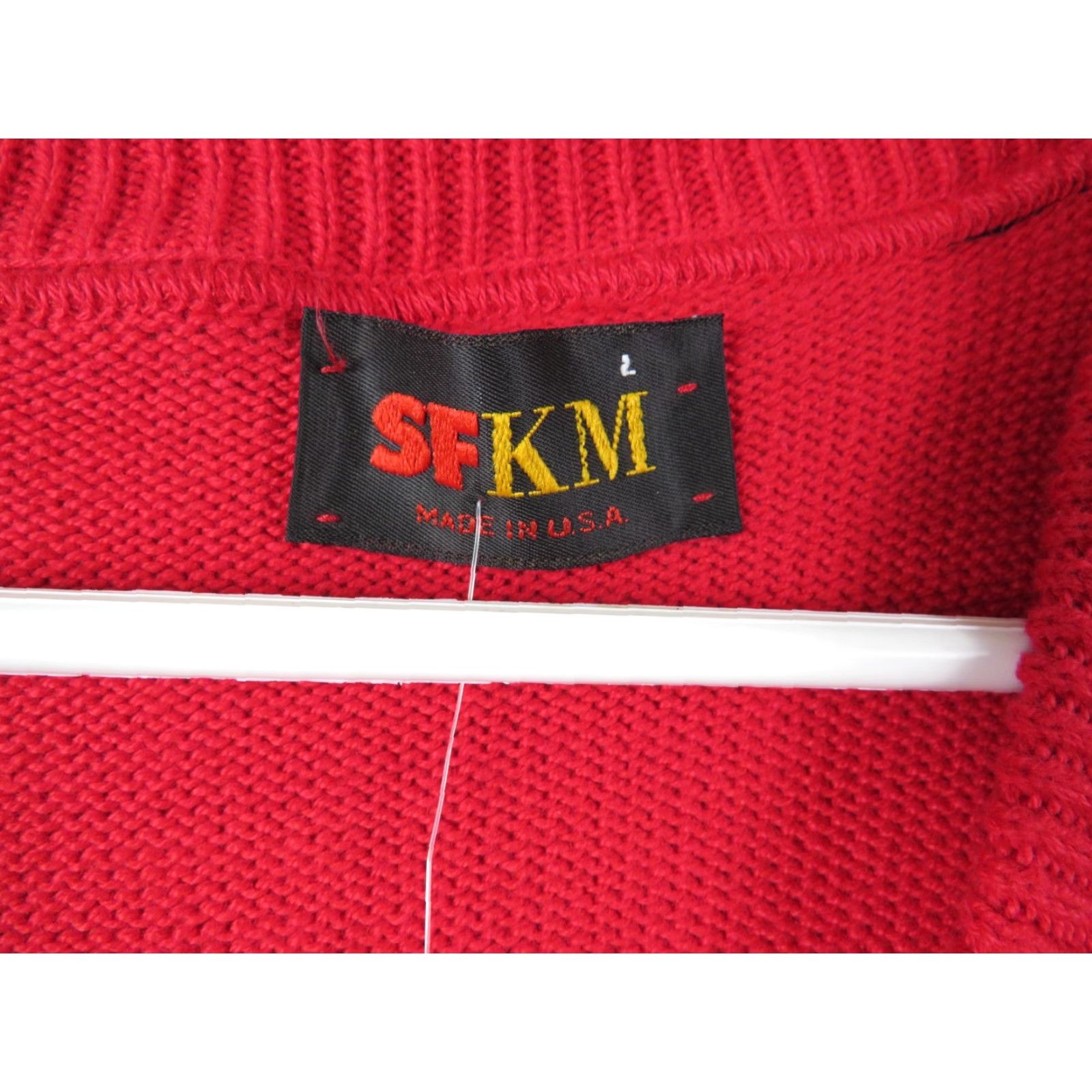 Vintage VINTAGE SFKM Tracker boat Bradford Marine Red Sweater Vest Cardigan NWT Size L Unisex US Made/United States Red Size US L / EU 52-54 / 3 - 5 Thumbnail