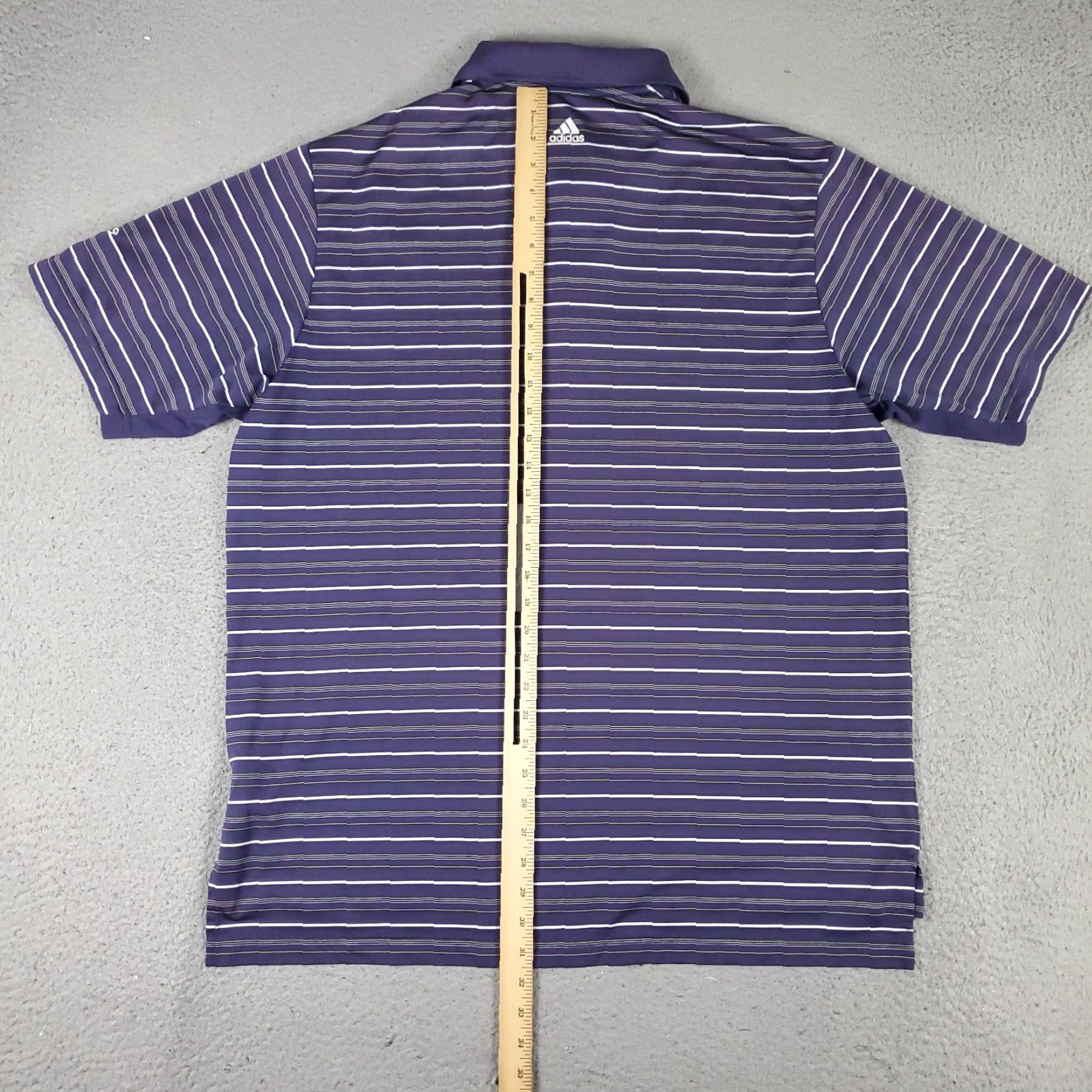 Adidas Adidas Polo Shirt Mens XL Purple Striped Abacoa Golf Short Sleeve Polo Shirt Mens XL Purple Striped Sports Shirt Size US XL / EU 56 / 4 - 4 Thumbnail