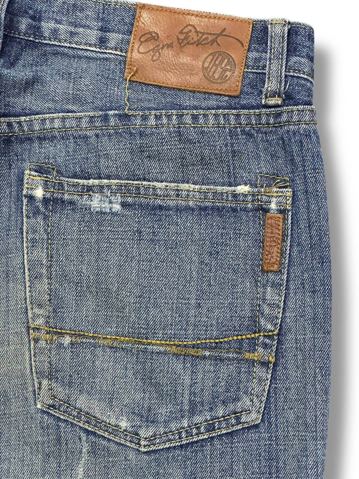 Abercrombie & Fitch Rare Drop 💥 Vintage Ezra Fitch Baggy Straight Jean LGB Style Size US 35 - 8 Thumbnail