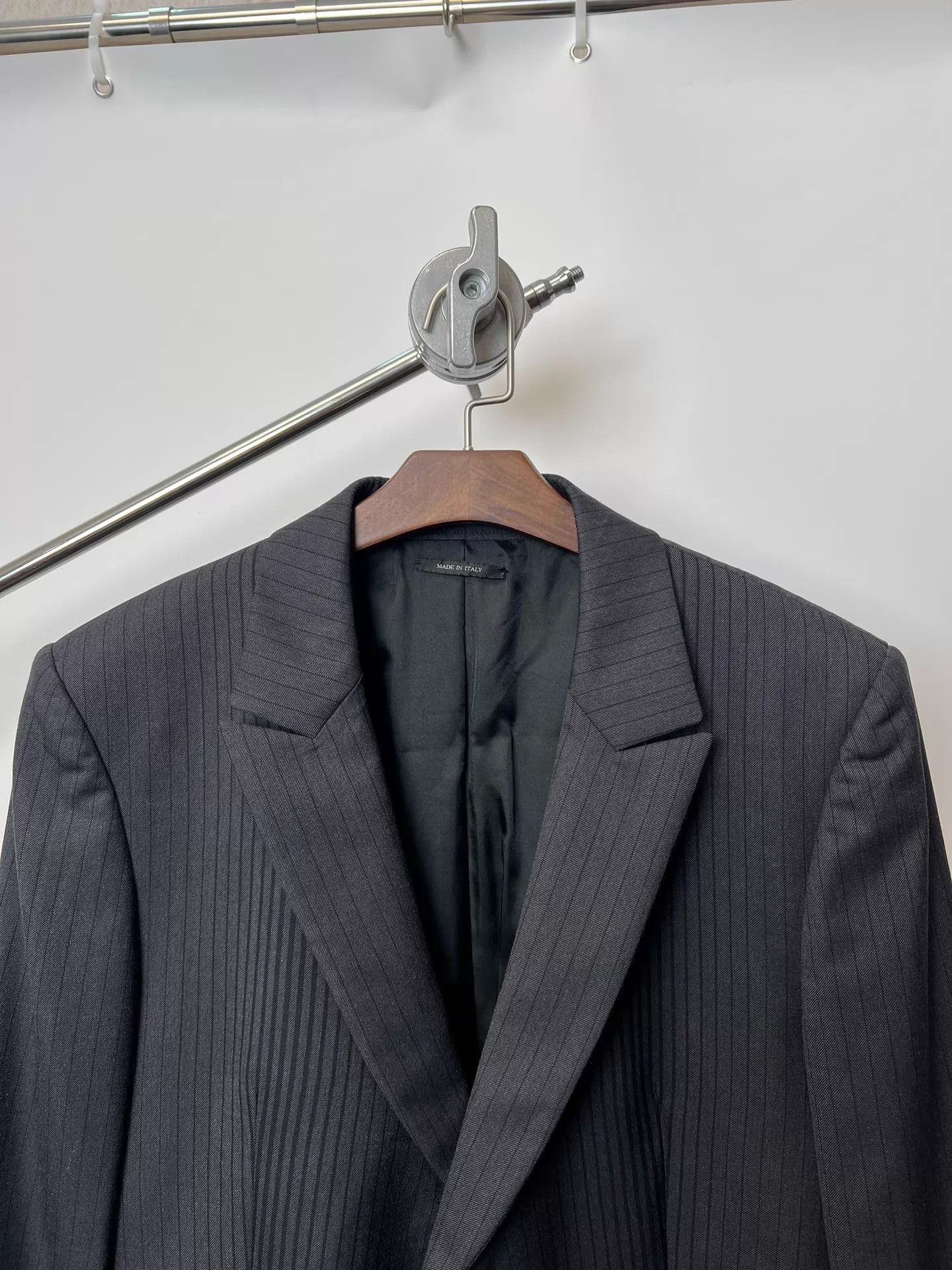Prada Prada 08FW Vintage Striped Wool Blazer w/Shoulders Size US XL / EU 56 / 4 - 3 Thumbnail