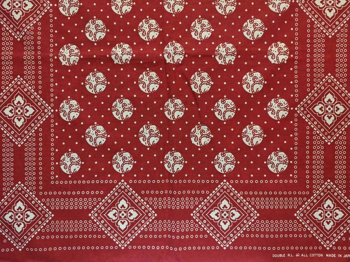 RRL Ralph Lauren RRL Vintage Printed Bandanna COTTON Scarf handkerchief Size ONE SIZE - 5 Thumbnail
