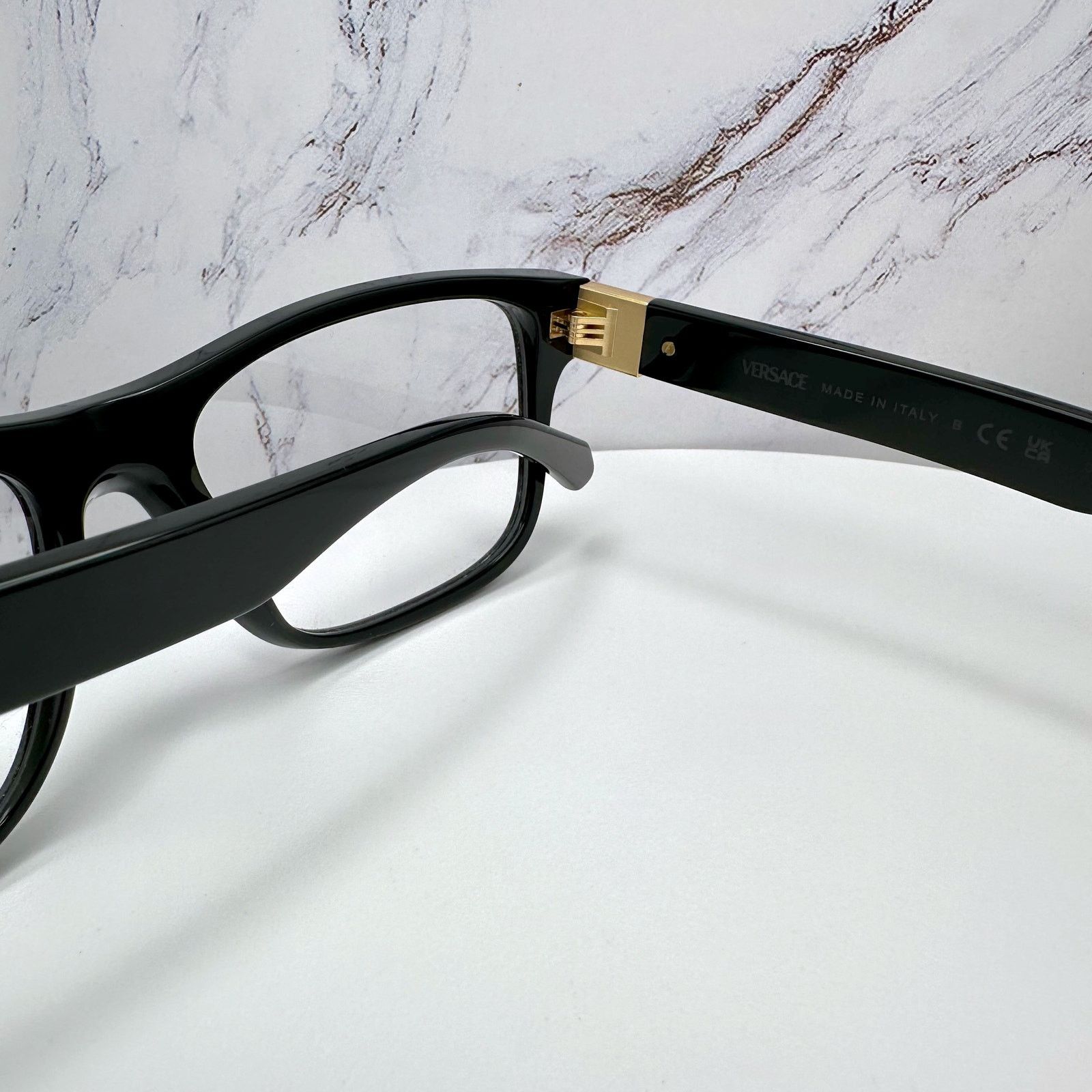 Versace New VERSACE Eyeglasses Black Square Gold Medusa Versace Size ONE SIZE - 15 Thumbnail