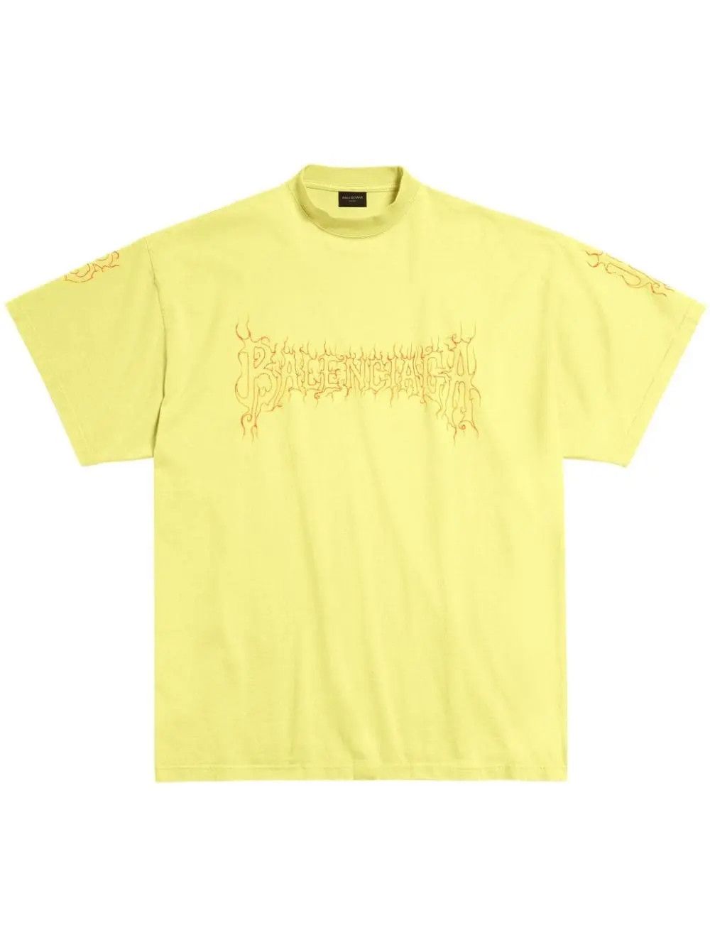 Balenciaga o1w1db10925 Darkwave T- Shirt Oversized in Yellow Size US XL / EU 56 / 4 - 1 Thumbnail