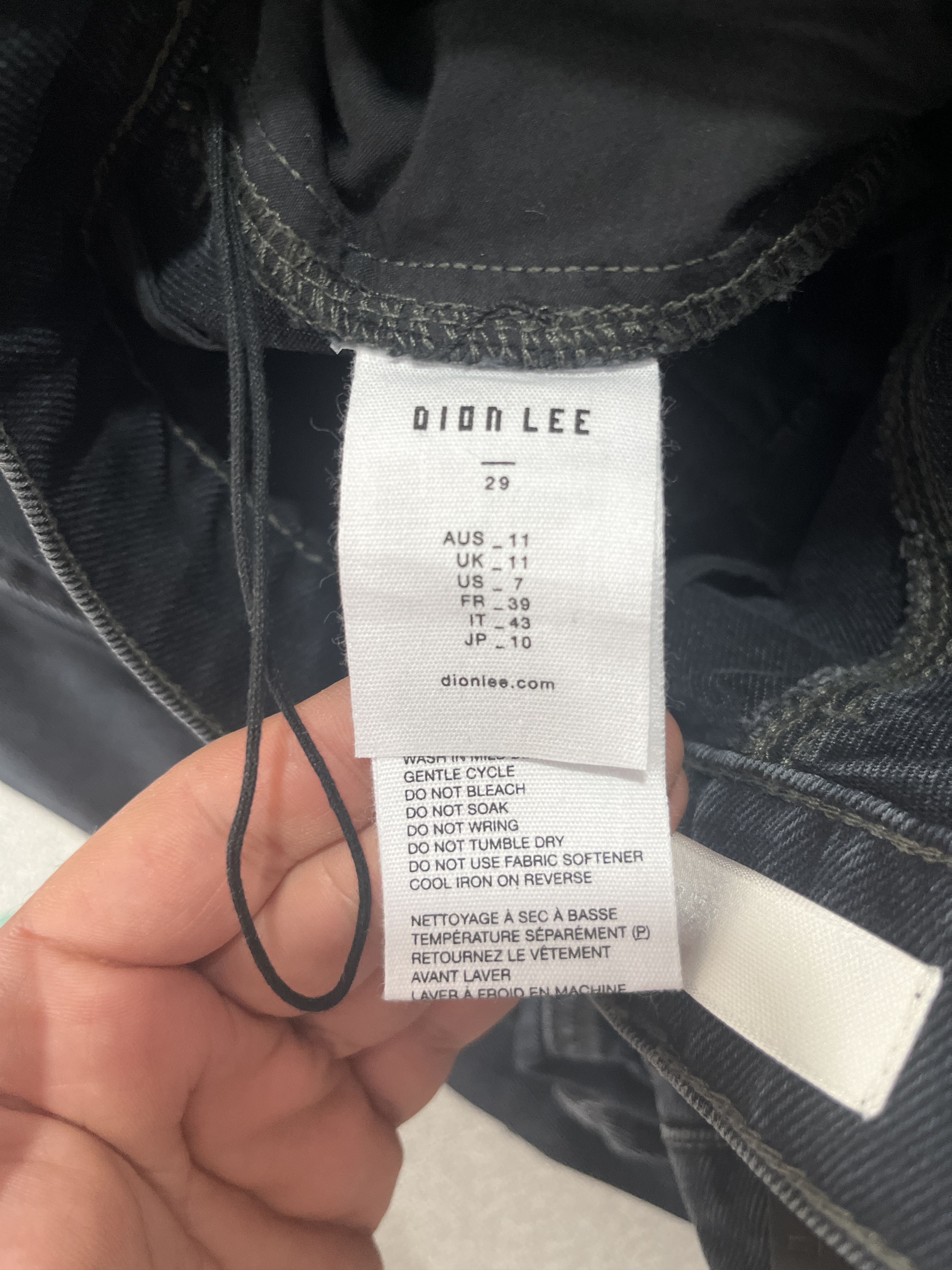 Dion Lee DION LEE Black Masc Jeans Size US 29 - 11 Thumbnail