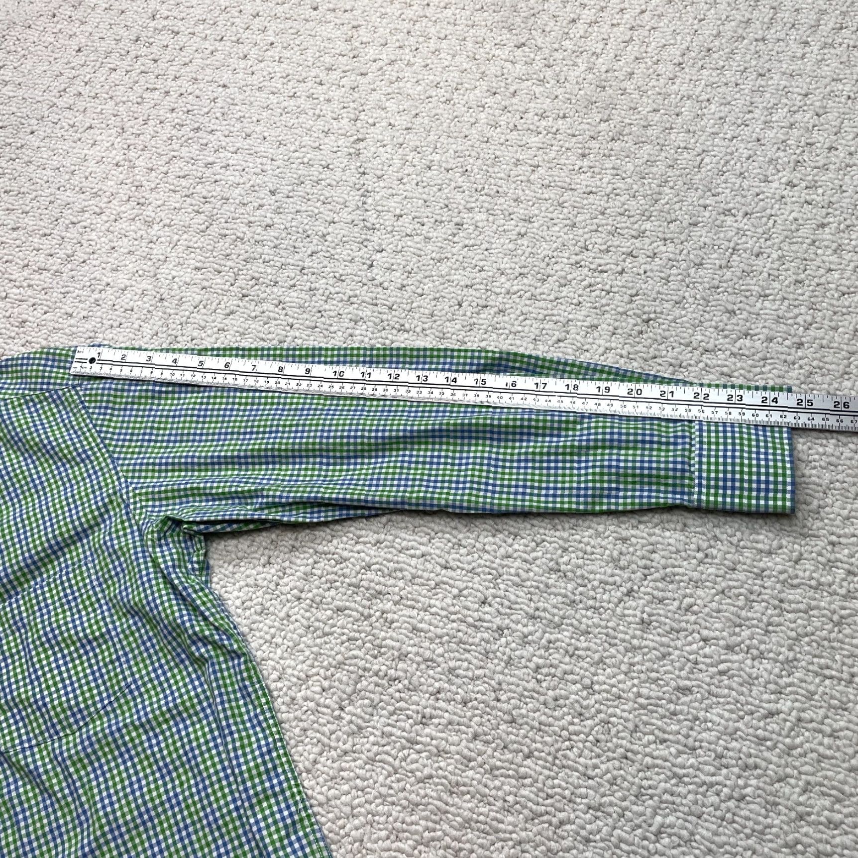 Tailorbyrd TAILORBYRD Button-Up Shirt Mens Large Green Check Plaid Pocket Logo Collared Top Size US L / EU 52-54 / 3 - 5 Thumbnail