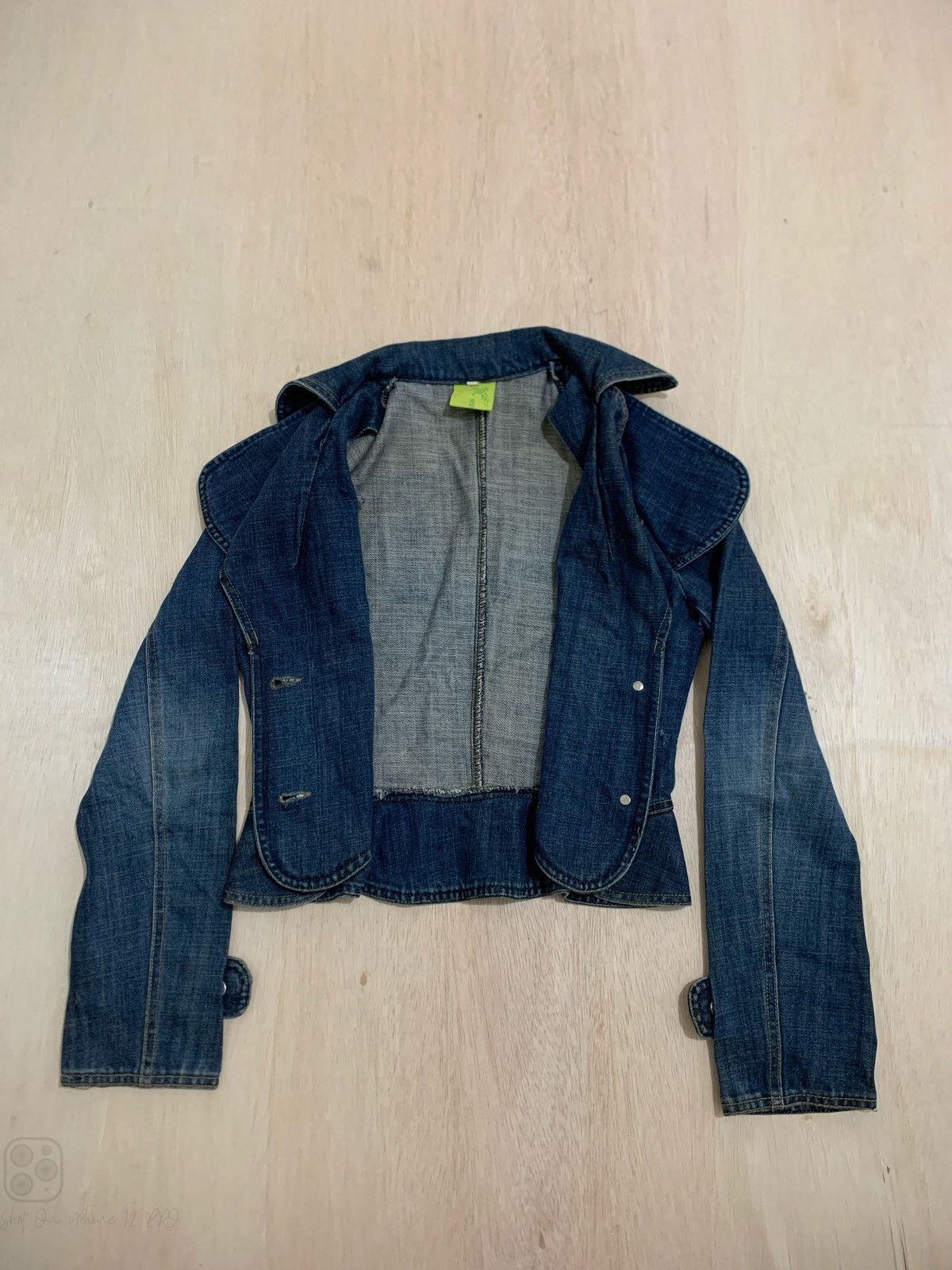 14th Addiction × 20471120 × Japanese Brand Mango Goa Style Womens Denim Jacket Size S / US 4 / IT 40 - 3 Thumbnail