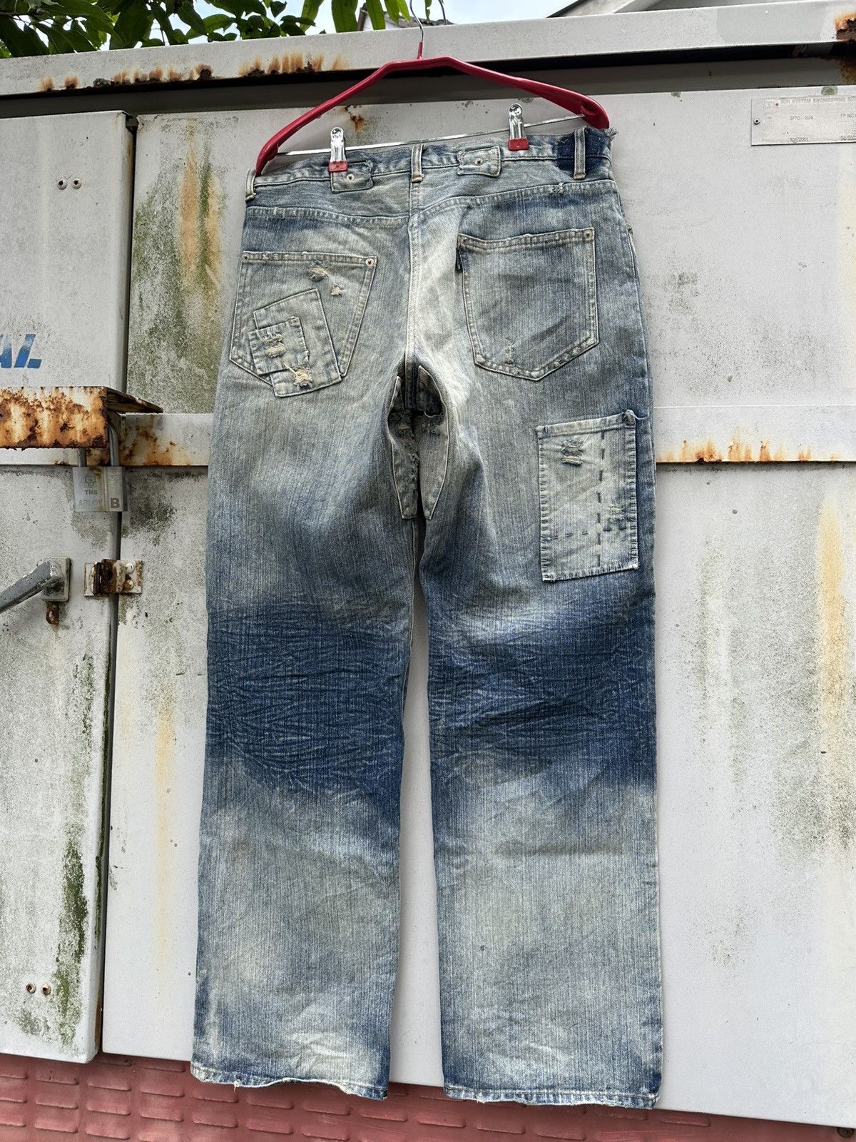 Vintage 👹Vintage Circum Embroidery Patchwork Baggy Jeans Size US 33 - 8 Thumbnail