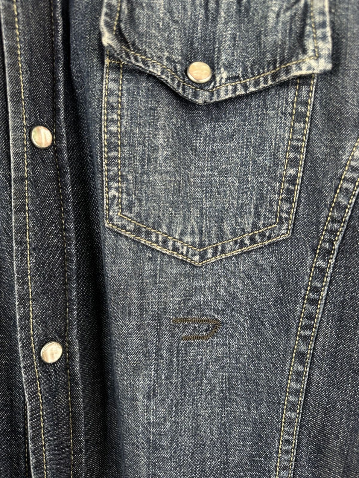 Diesel Vintage Y2k Diesel Denim Western Shirt Size US S / EU 44-46 / 1 - 7 Thumbnail