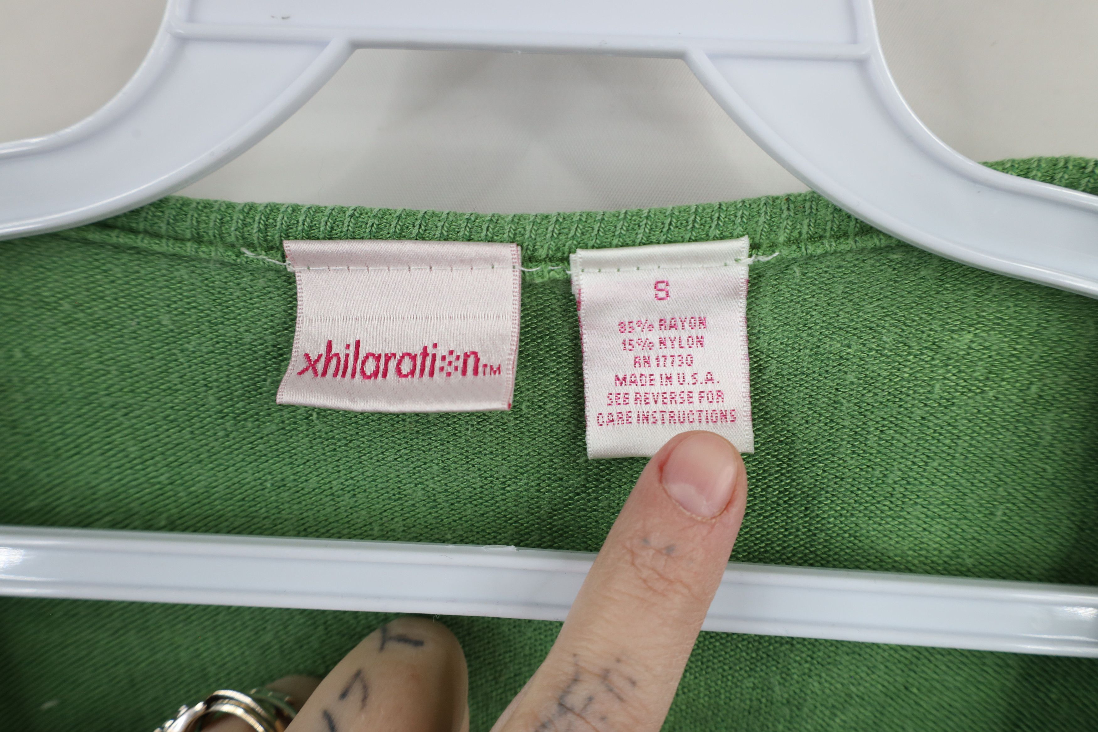 Vintage Vintage 90s Y2K Babydoll Bella Tie Wrap Knit Sweater Green Size S / US 4 / IT 40 - 8 Thumbnail