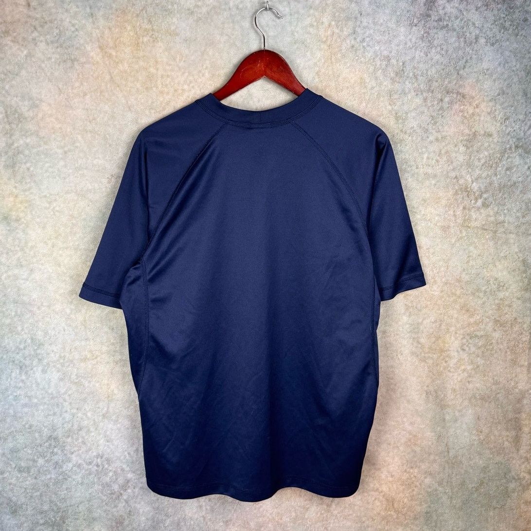 Nike × Vintage VTG Y2K Nike T Shirt Mens Sz L Navy Blue Swoosh Logo Size US L / EU 52-54 / 3 - 3 Thumbnail