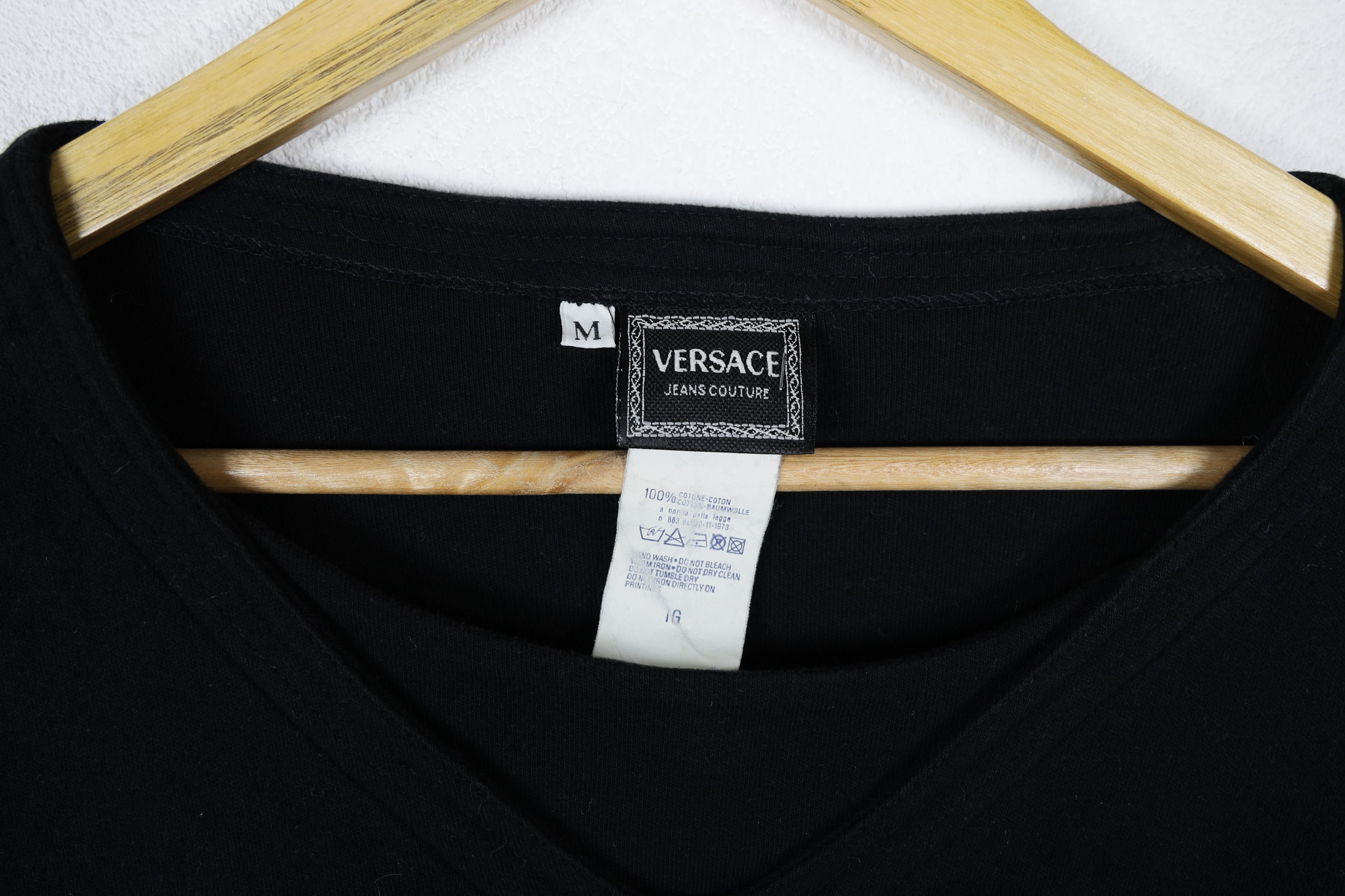 Versace Jeans Couture Versace Pluribus Unum USA LS T-shirt Tee Pullover 90s Size US M / EU 48-50 / 2 - 5 Thumbnail