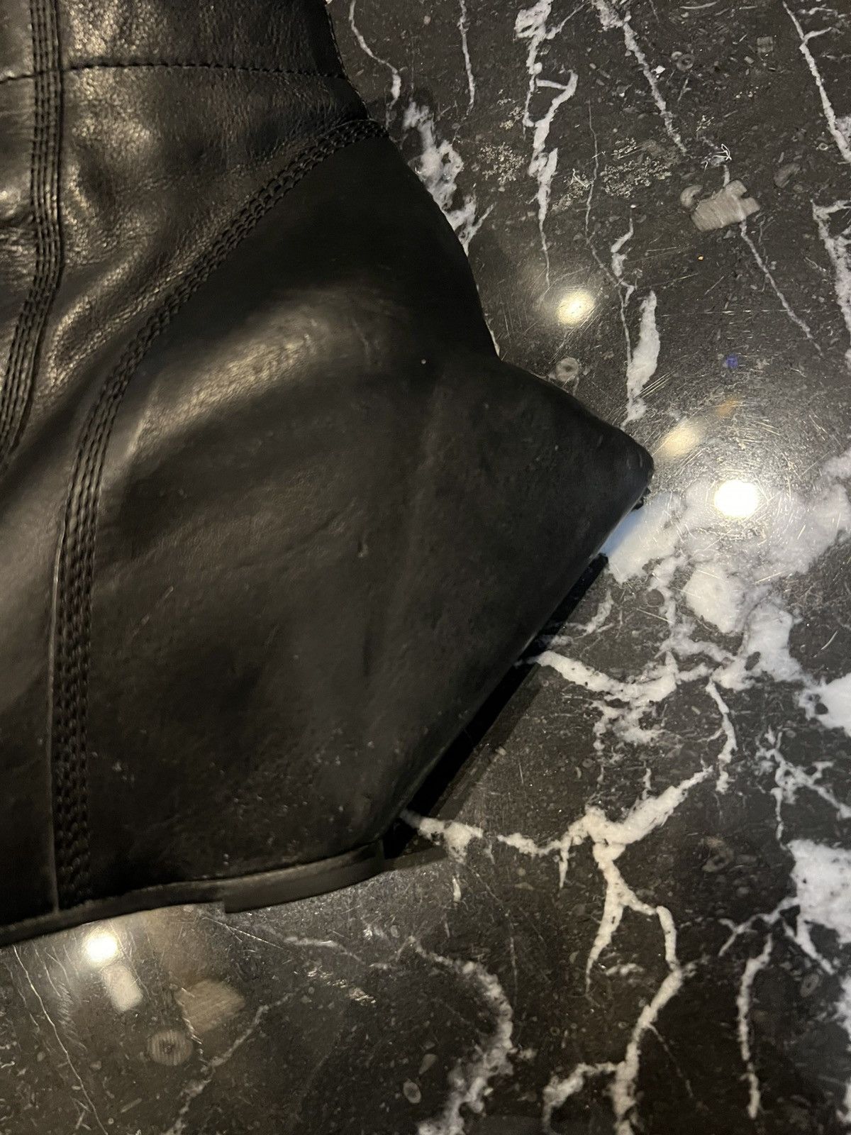 Rick Owens Rick Owens black turbo ankle boots with peak wedge Size US 5 / IT 35 - 3 Thumbnail