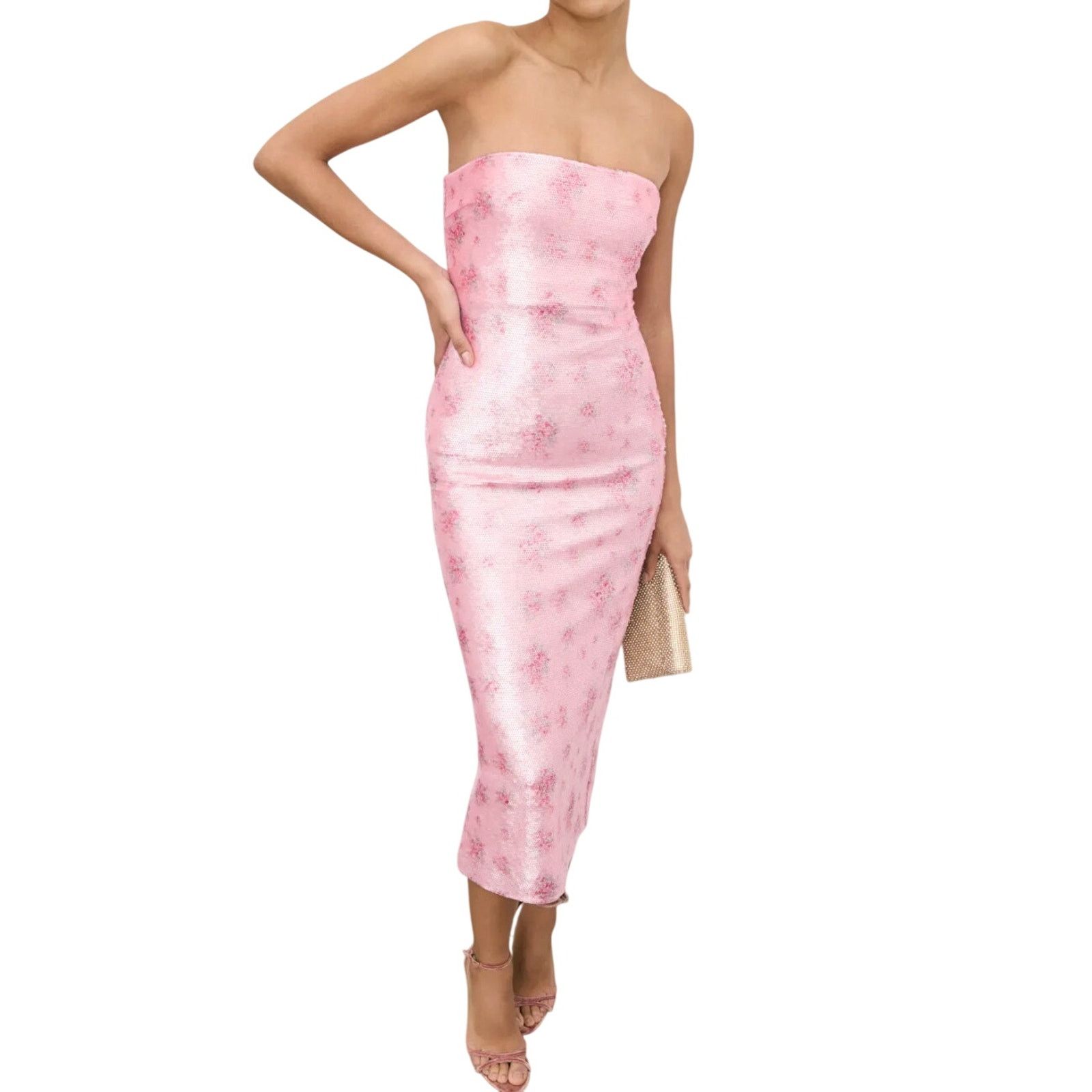 LoveShackFancy LoveShackFancy Stasia Sequin Dress in Pink, Size US 4 Size S / US 4 / IT 40 - 2 Thumbnail
