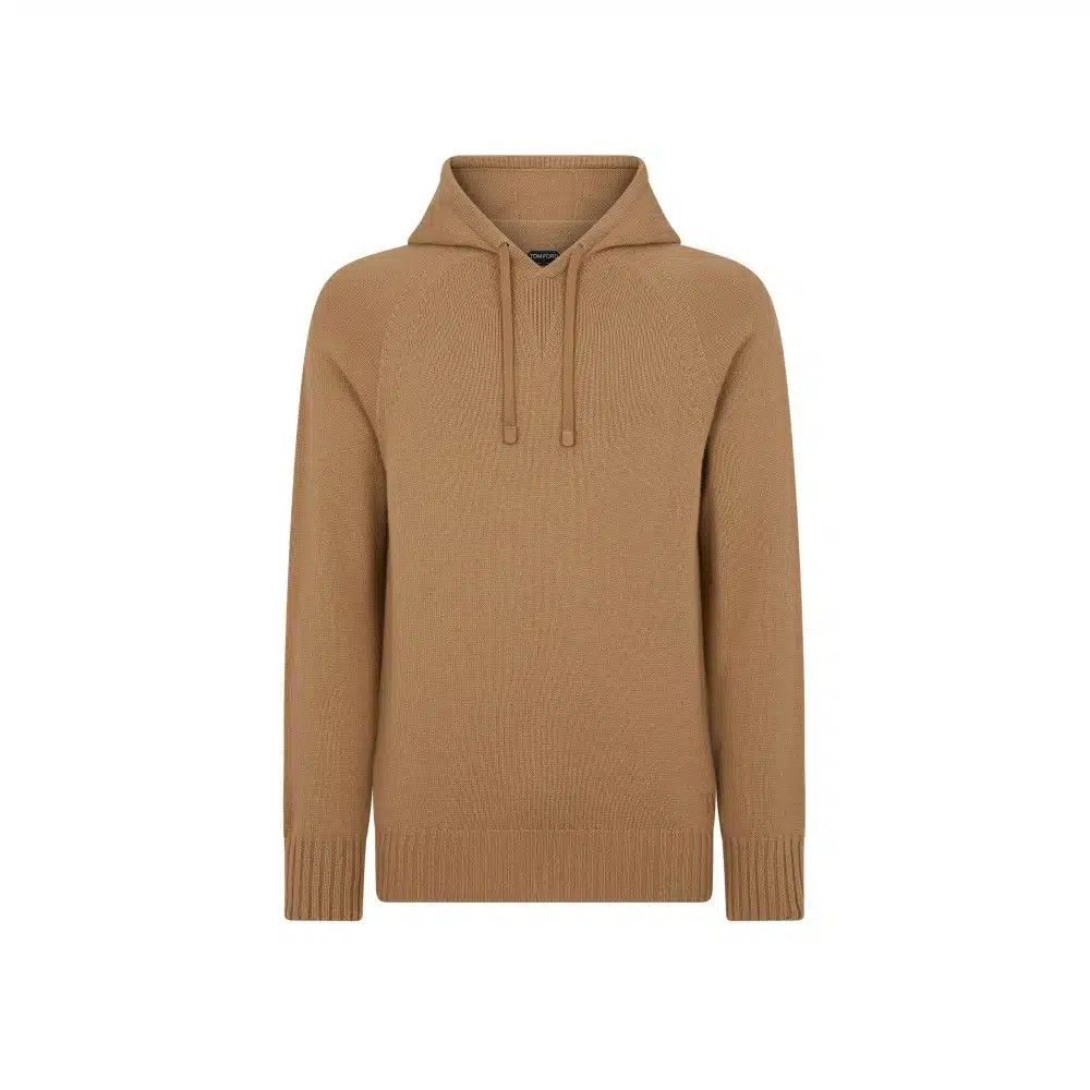 Tom Ford o1loc1c0226 KOL003 Cashmere Hooded Sweatshirt in Brown Size US L / EU 52-54 / 3 - 1 Preview