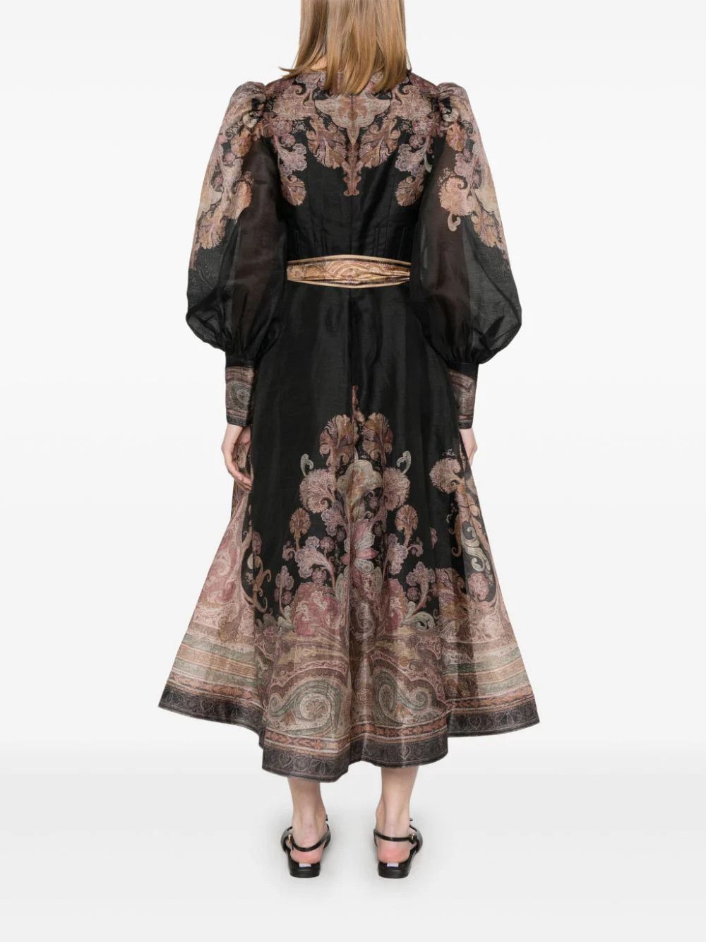 Zimmermann o1s22i1n1024 Structured Midi Dress in Multicolor Size M / US 6-8 / IT 42-44 - 4 Thumbnail