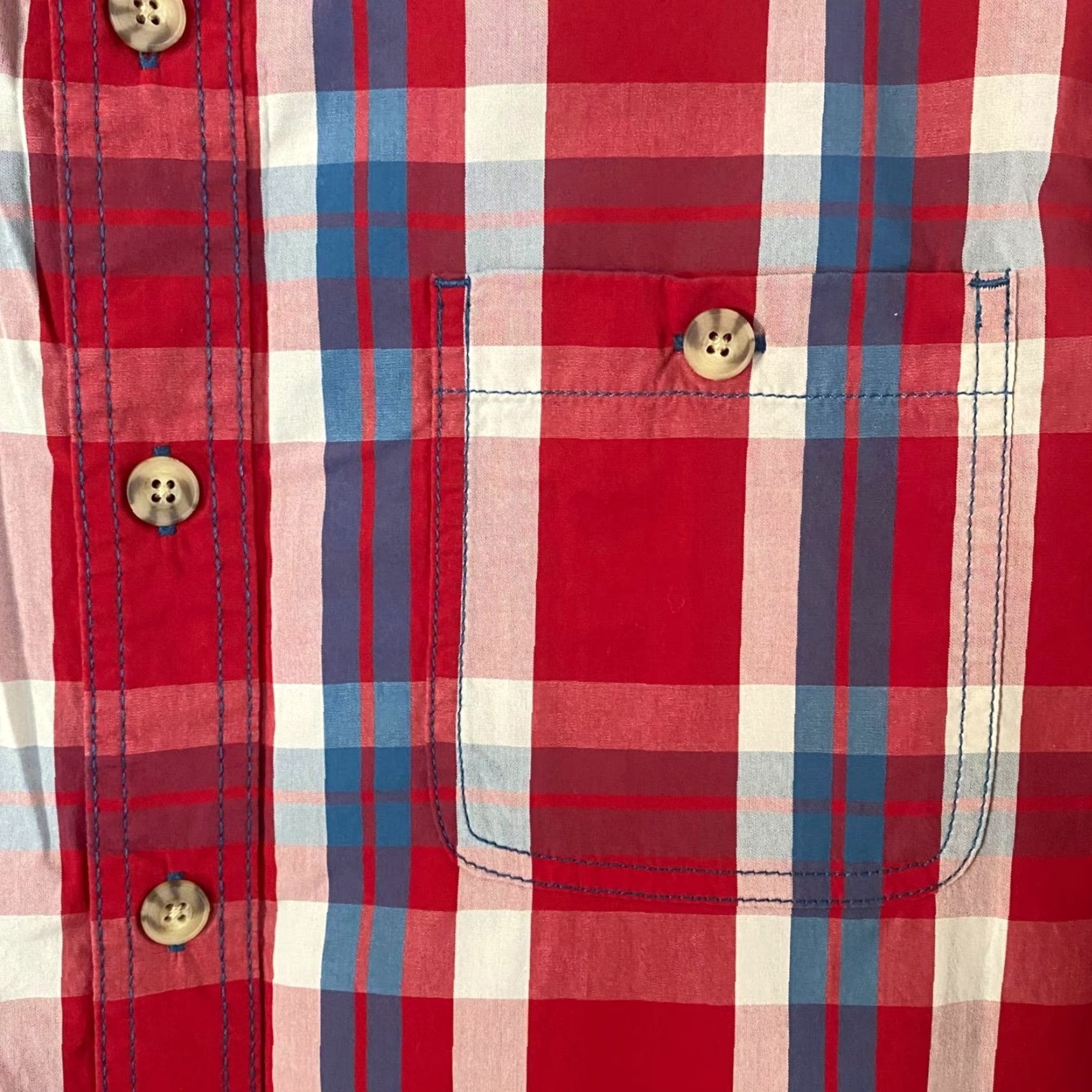Duluth Trading Company Duluth Trading Co. Button Down Shirt Mens XL Red Plaid Short Sleeve Work Pocket Shirt Size US XL / EU 56 / 4 - 7 Thumbnail
