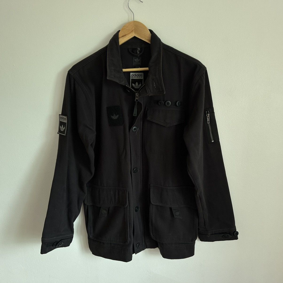 Adidas Adidas Safety Military Jacket Small Black Mens Utility Y2k Size US S / EU 44-46 / 1 - 8 Thumbnail