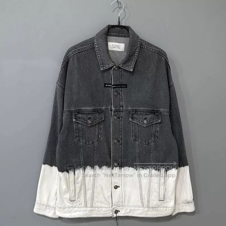 Givenchy Givenchy Black and white color-washed denim jacket Size US M / EU 48-50 / 2 - 1 Thumbnail