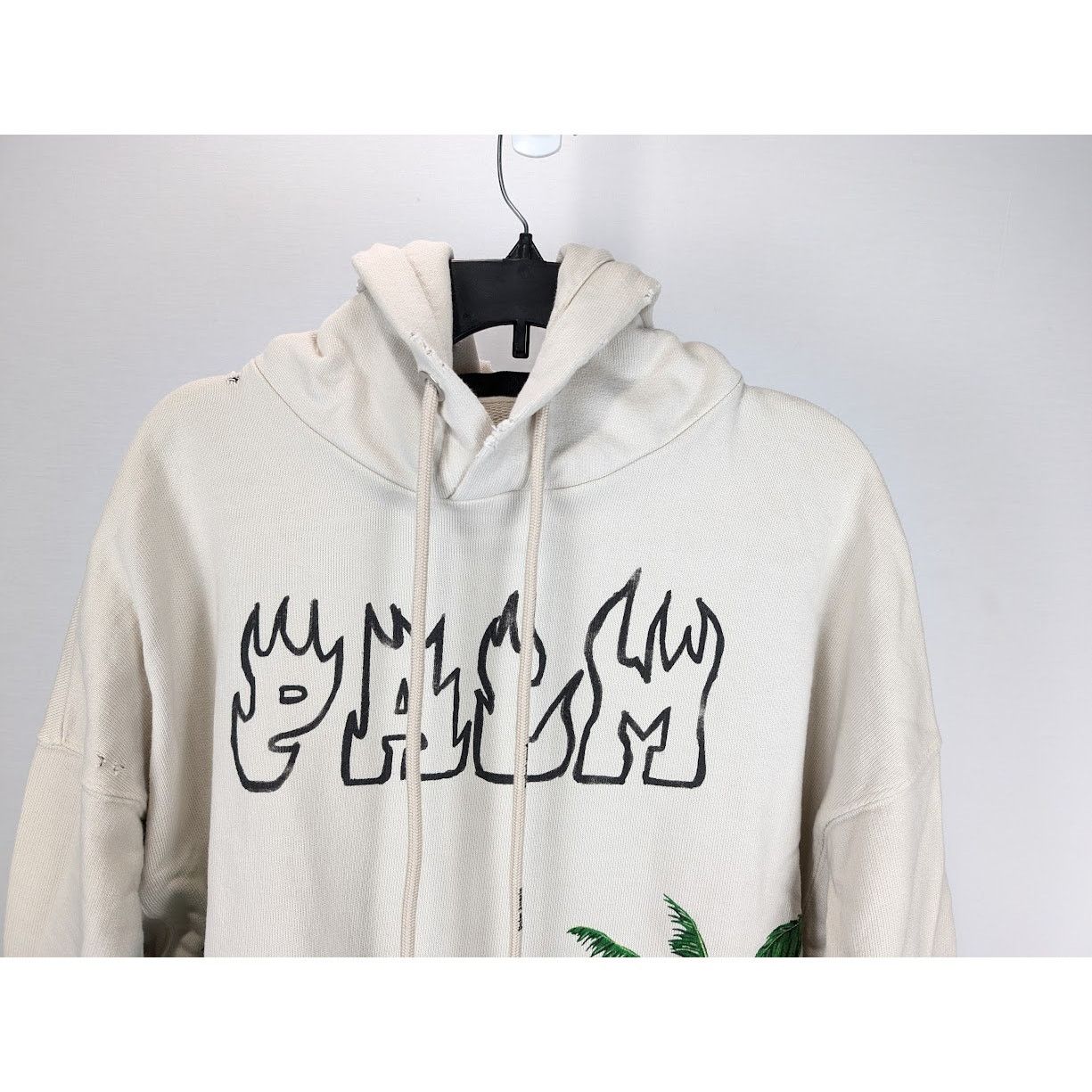 Palm Angels o1rshd1 Palm & Skull Vint Hoody in White Green Size US M / EU 48-50 / 2 - 8 Thumbnail