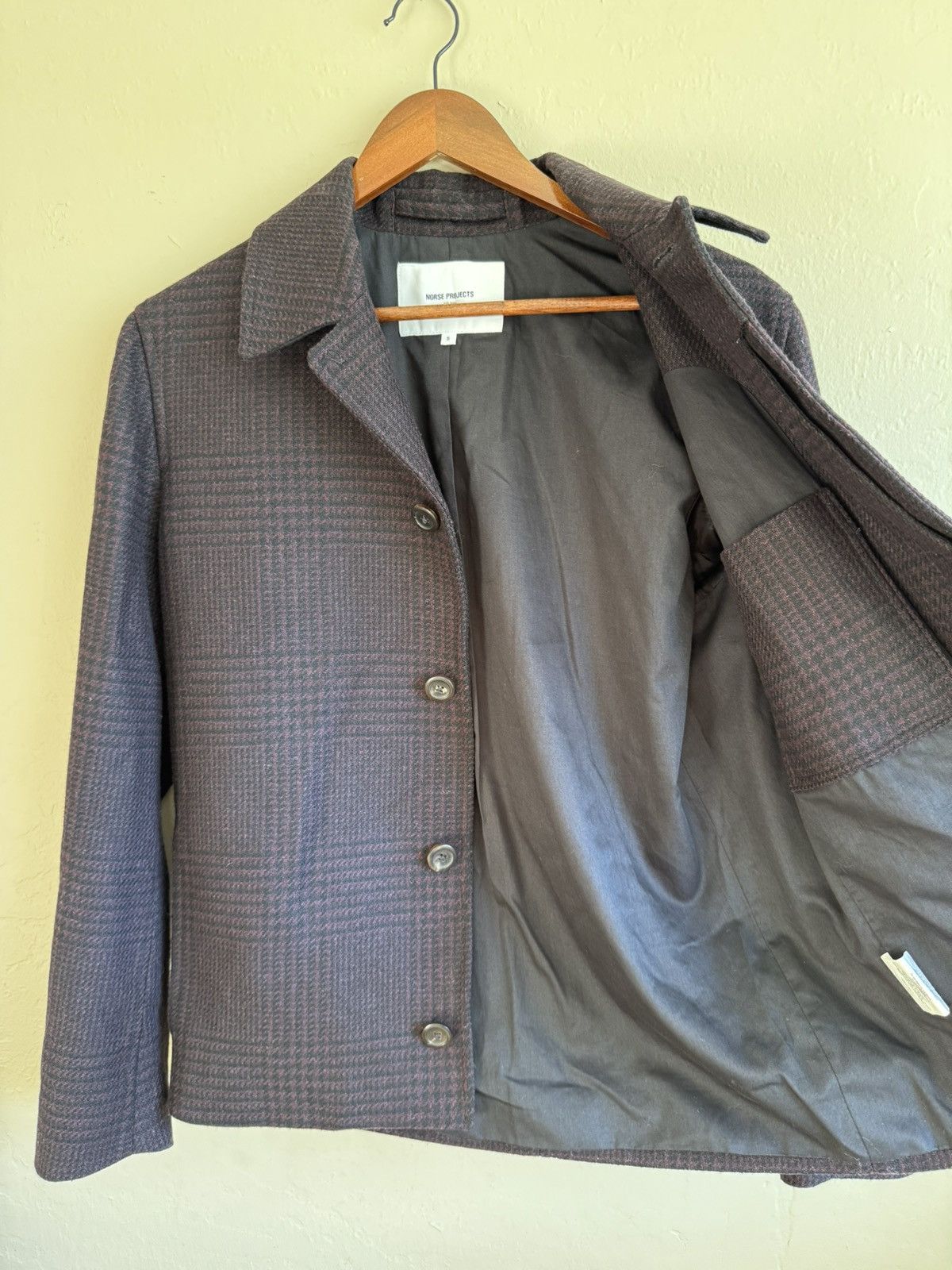 Norse Projects Norse Projects: Elliot Jacket Burgundy Over-dyed Wool Size US S / EU 44-46 / 1 - 1 Thumbnail