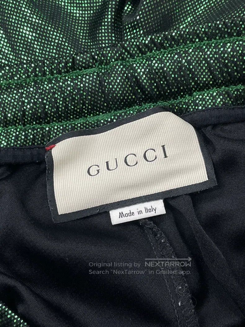 Gucci Gucci SizeXS Green side striped letter logo trousers Size US 27 - 4 Thumbnail