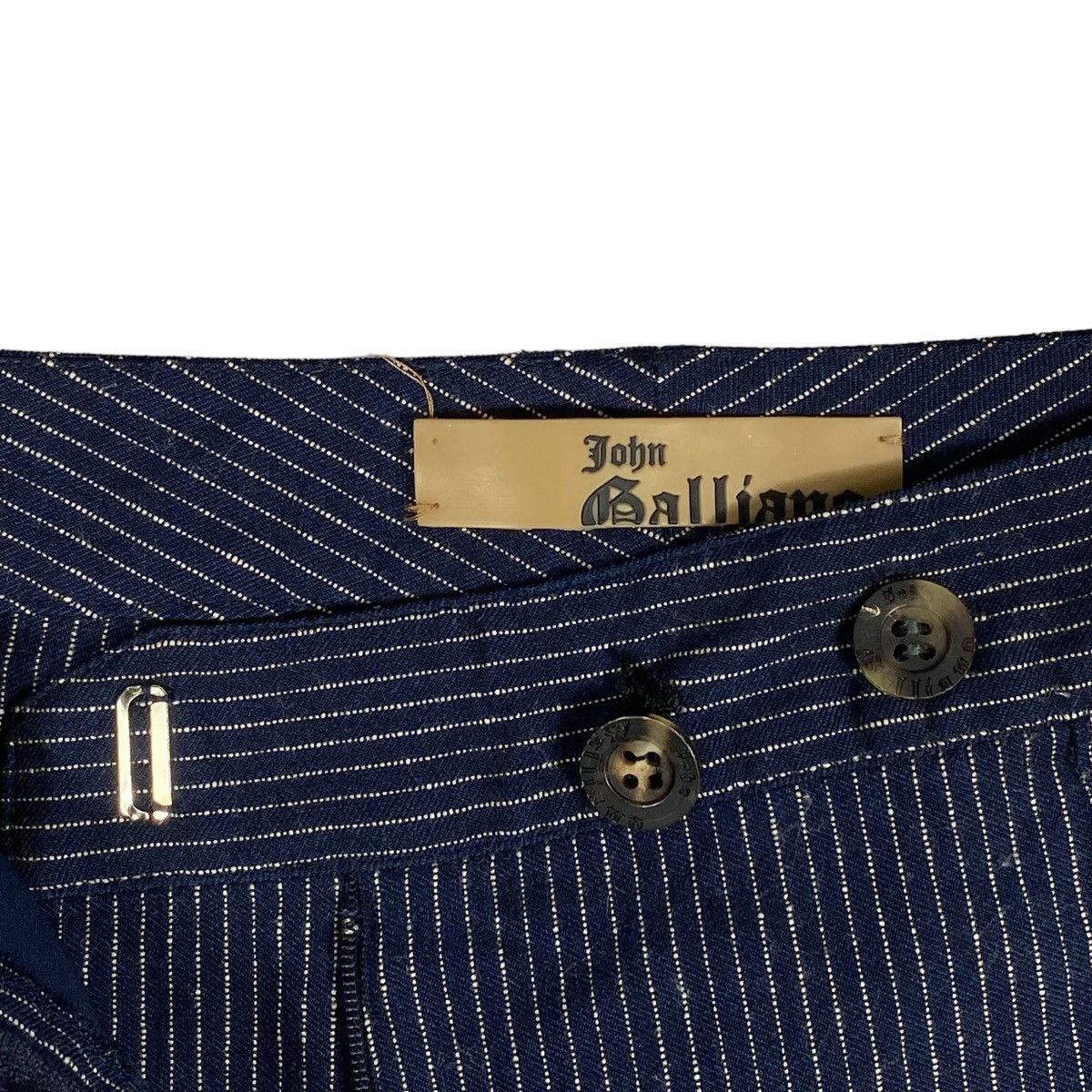 John Galliano Vintage John Galliano Floral Embroidered Pinstripe Trousers Size 32" / US 10 / IT 46 - 8 Thumbnail