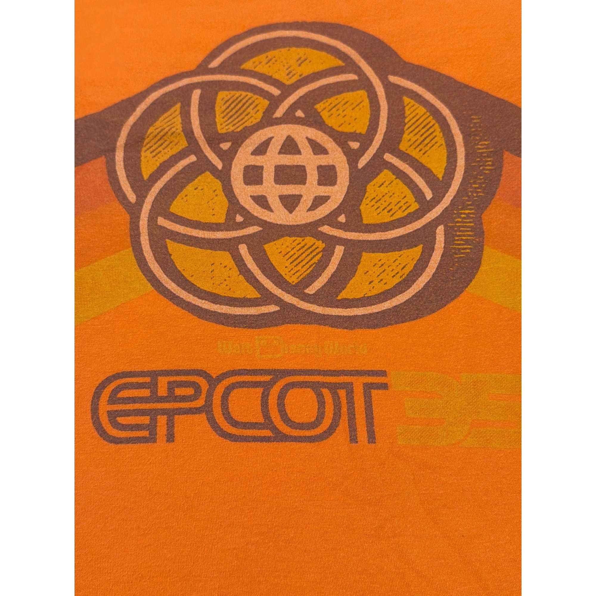 Disney Disney Epcot 35 Anniversary Orange Graphic T Shirt Hanes Nan Size L / US 10 / IT 46 - 2 Thumbnail