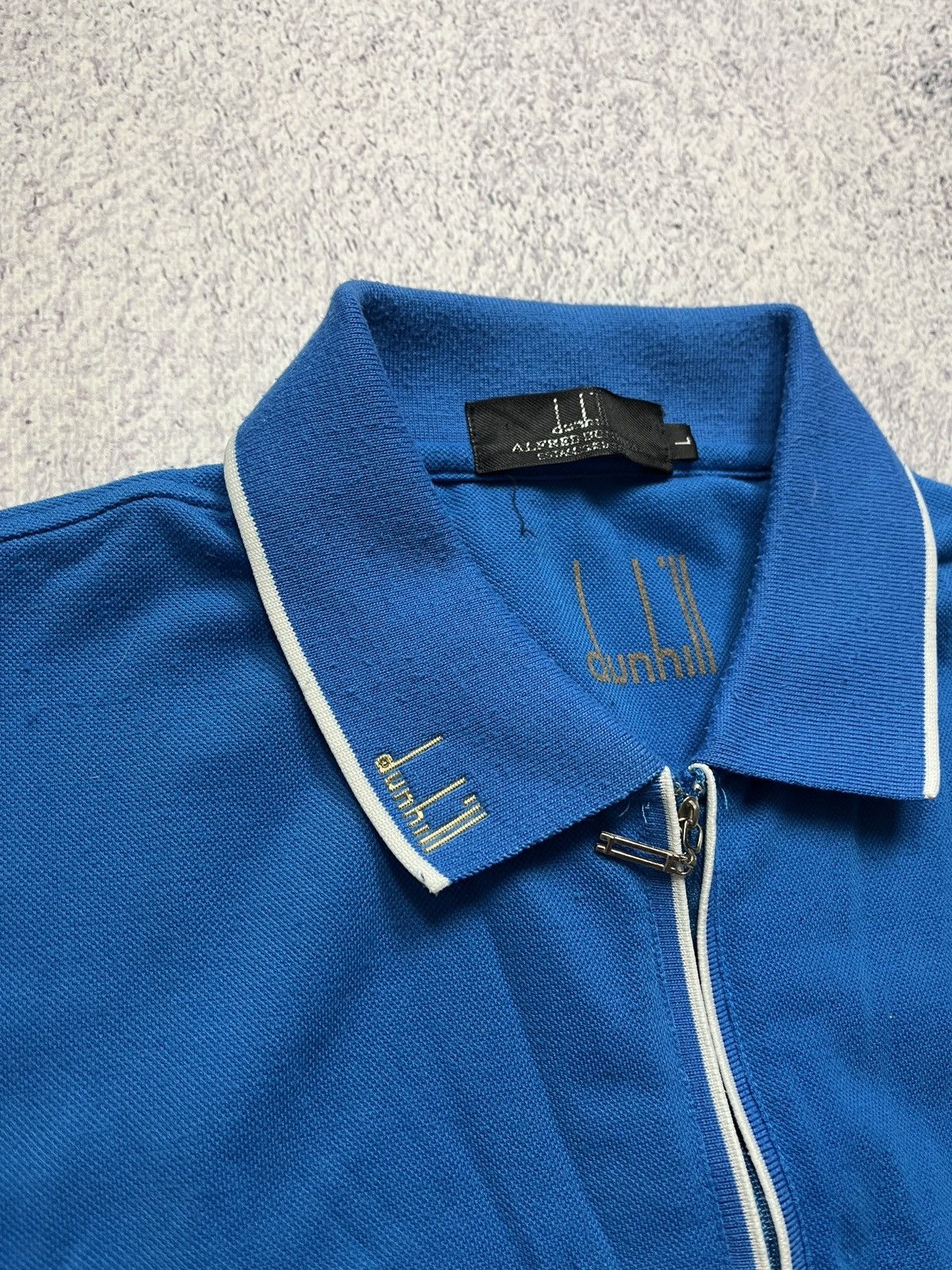 Alfred Dunhill × Vintage Vintage Alfred Dunhill Polo Shirt Mini Logo Luxury Size US L / EU 52-54 / 3 - 6 Thumbnail