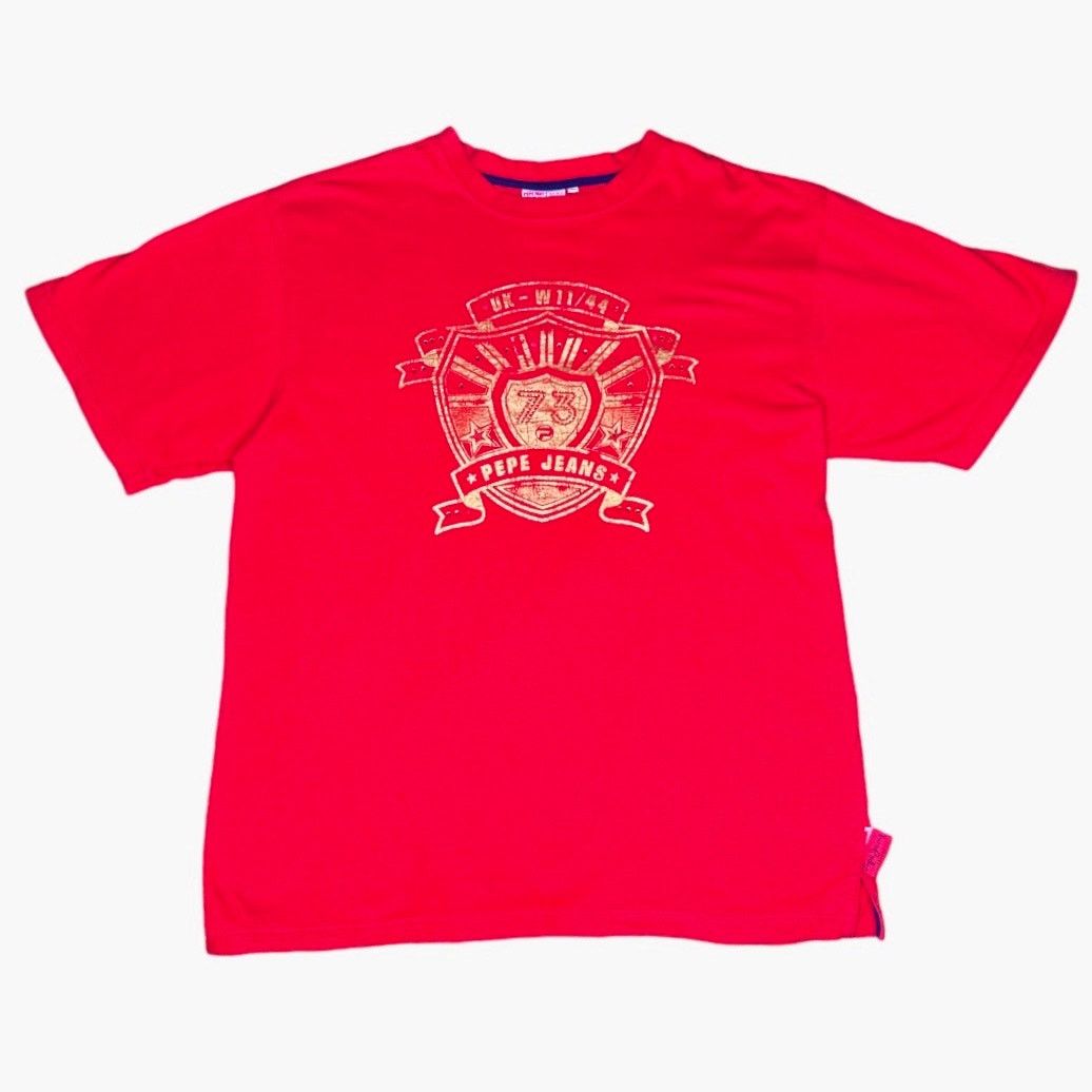Pepe Jeans Vintage Pepe Jeans London Rhinestone Emblem Tee Size US XL / EU 56 / 4 - 1 Thumbnail