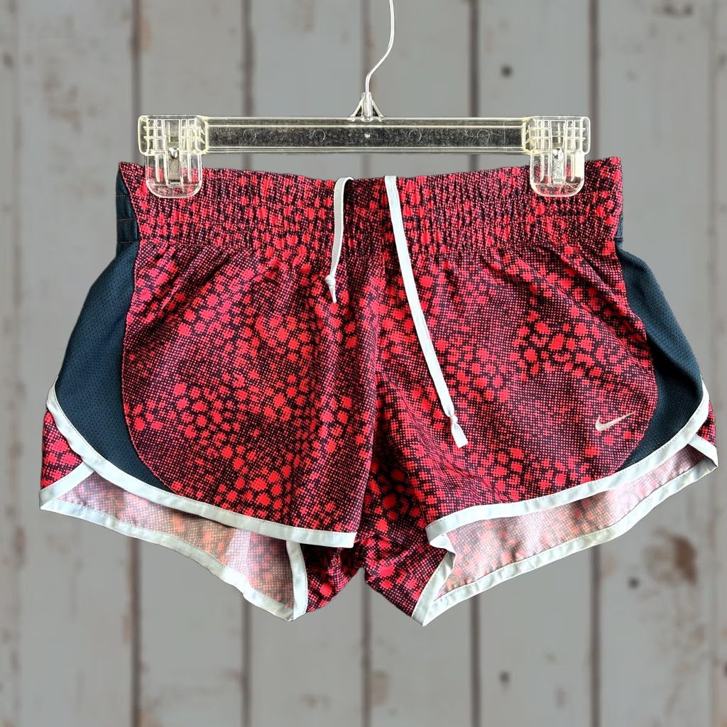 Nike Nike Women’s Dash Dri Fit Running Shorts S 3” Inseam Built in Brief Snake Skin Red Athletic Pockets Reflective 3 in Inseam Womens Size 28" / US 6 / IT 42 - 1 Thumbnail