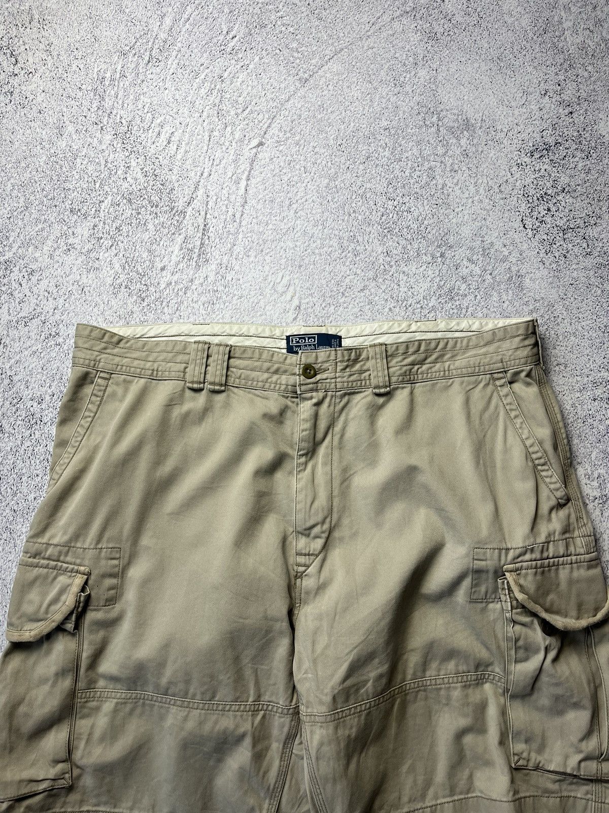 Polo Ralph Lauren Vintage Polo Ralph Lauren Distressed Cargo Shorts double kne Size US 42 / EU 58 - 8 Thumbnail