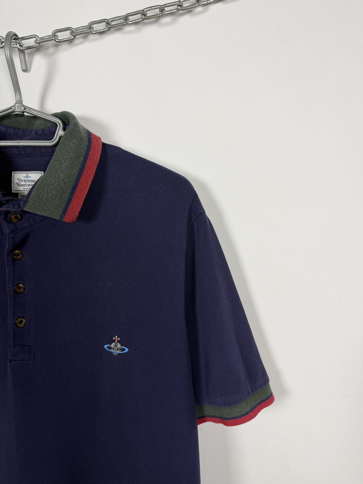 Vivienne Westwood Vivienne Westwood Short Sleeve Polo Shirt Purple Size XL Size US XL / EU 56 / 4 - 2 Thumbnail