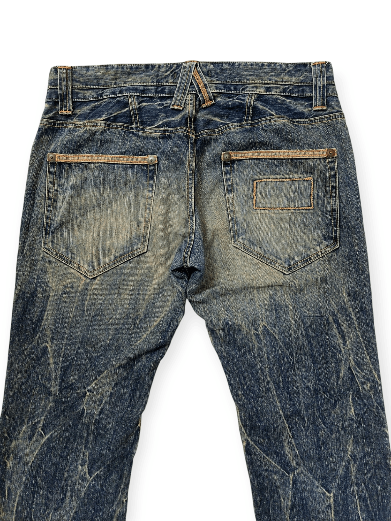 Blueway Japan Made Baggy Distressed Denim