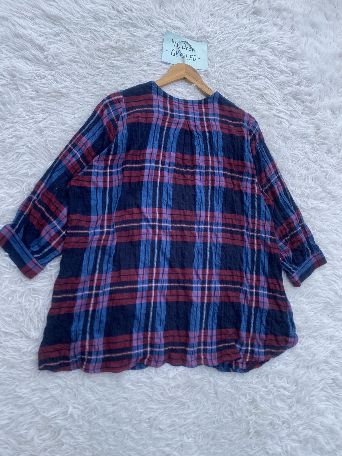Issey Miyake Rare Tsumori Chisato x Issey Miyake Checkered Blouse Shirt Size M / US 6-8 / IT 42-44 - 13 Thumbnail