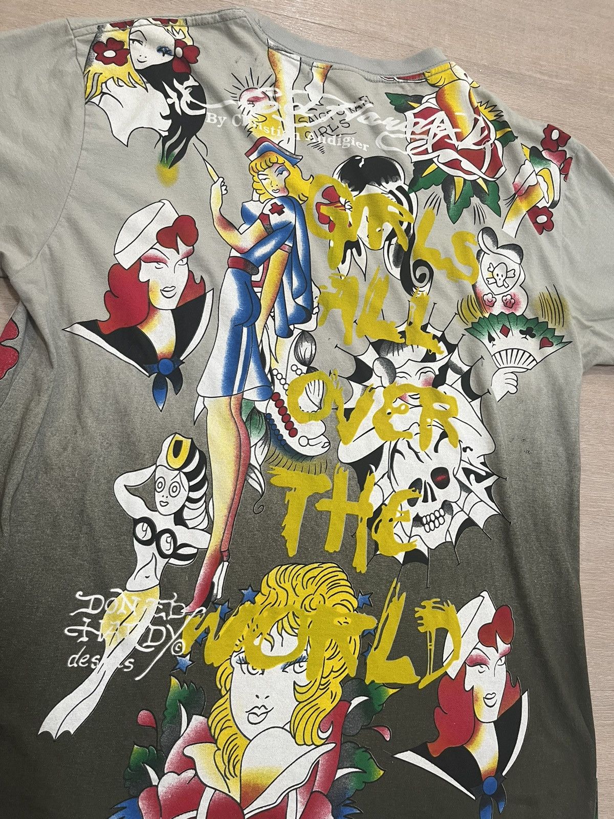 Supreme Rare VTG Ed Hardy AOP Tee Size US L / EU 52-54 / 3 - 4 Thumbnail