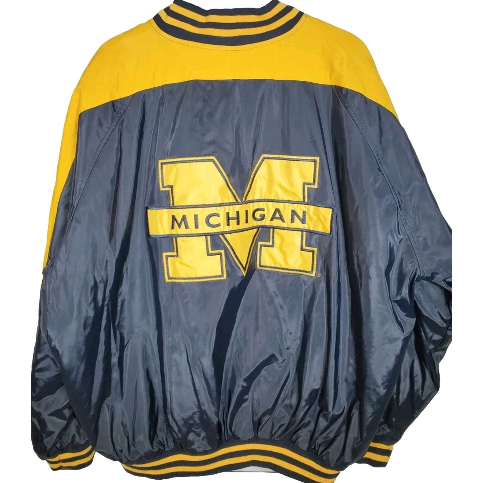 Vintage Vintage Steve & Barry'S University of Michigan Wolverines Lined Varsity Jacket Mens XXL Size US XXL / EU 58 / 5 - 3 Thumbnail