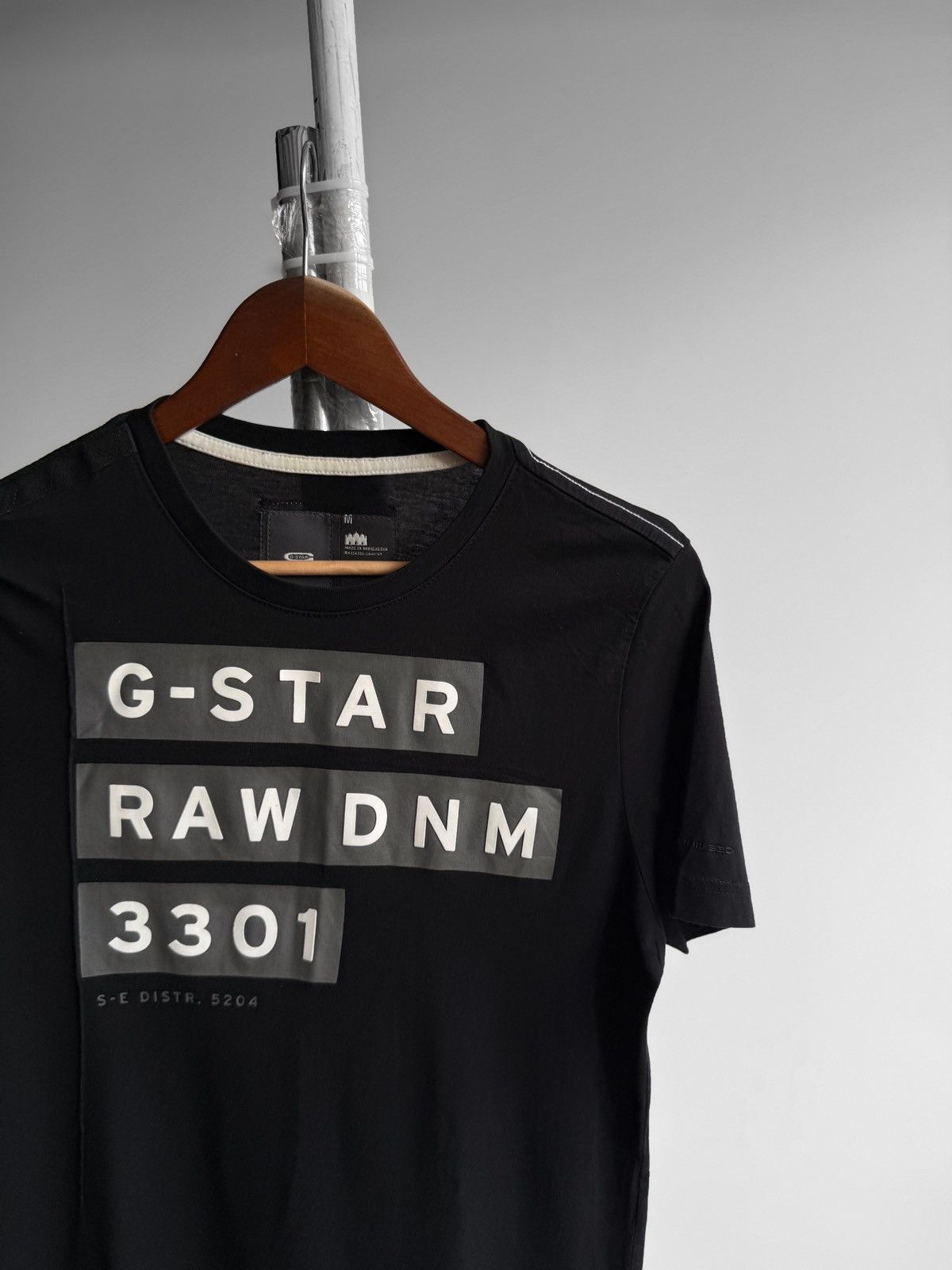 G-Star G-Star Raw Mens Black DNM 3301 Big Logo Graphic T-Shirt Size US M / EU 48-50 / 2 - 2 Thumbnail
