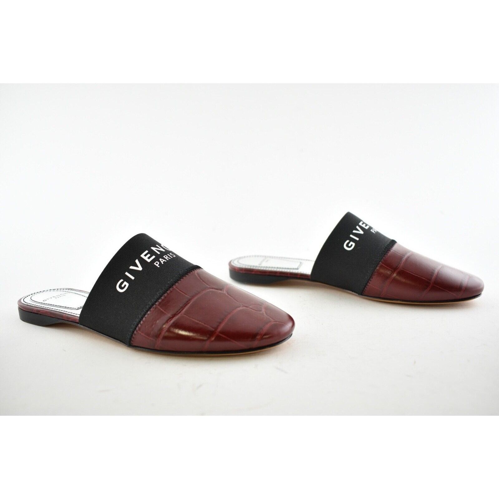 Givenchy Givenchy Bedford Paprika Red Black Crocodile Mule Logo Size US 5.5 / IT 35.5 - 2 Thumbnail