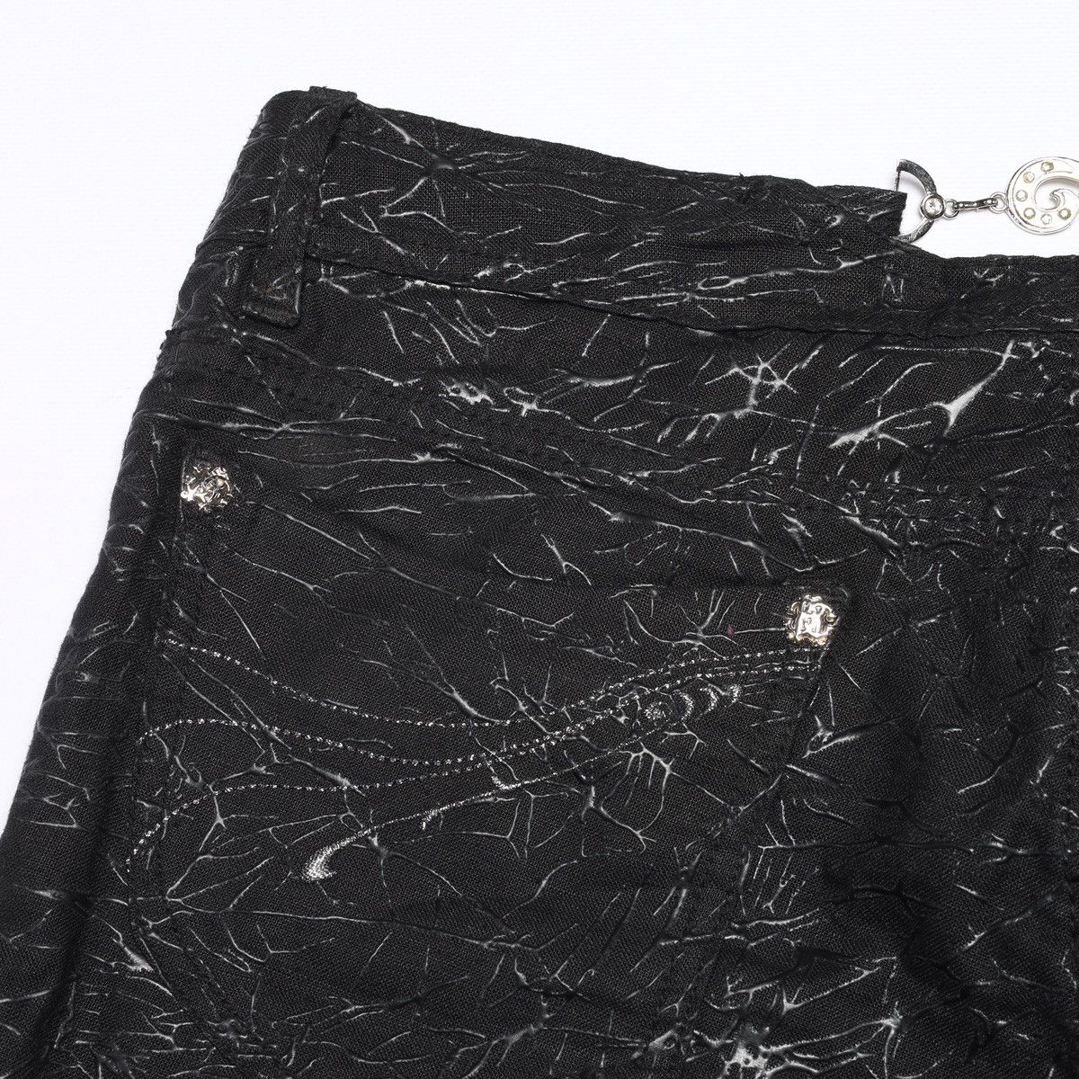 Roberto Cavalli Roberto Cavalli Vintage Printed Web Pants Black Size 27" / US 4 / IT 40 - 17 Thumbnail