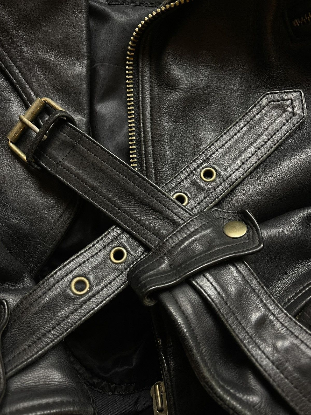 Kadoya Kadoya ‘Battlesuit’ Armored Black Leather Biker Jacket Size US L / EU 52-54 / 3 - 5 Thumbnail