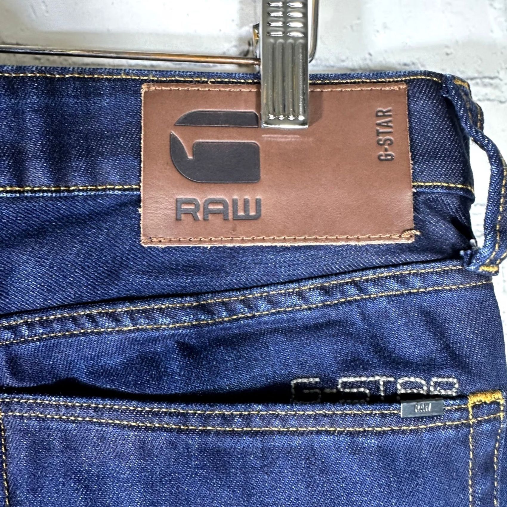 Vintage G-Star RAW Jeans Indigo Blue 3301 Straight Leg Button Fly Denim 36x32 Jeans Mens Regular Blue 90s Logo Size US 36 / EU 52 - 6 Thumbnail