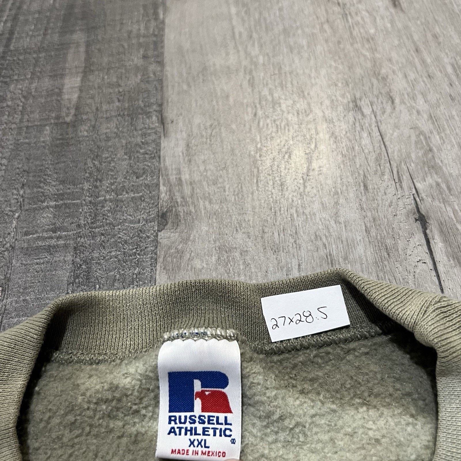 Russell Athletic VTG Sun Faded Beige Crewneck Sweatshirt Russell Athletic Size US XXL / EU 58 / 5 - 4 Thumbnail