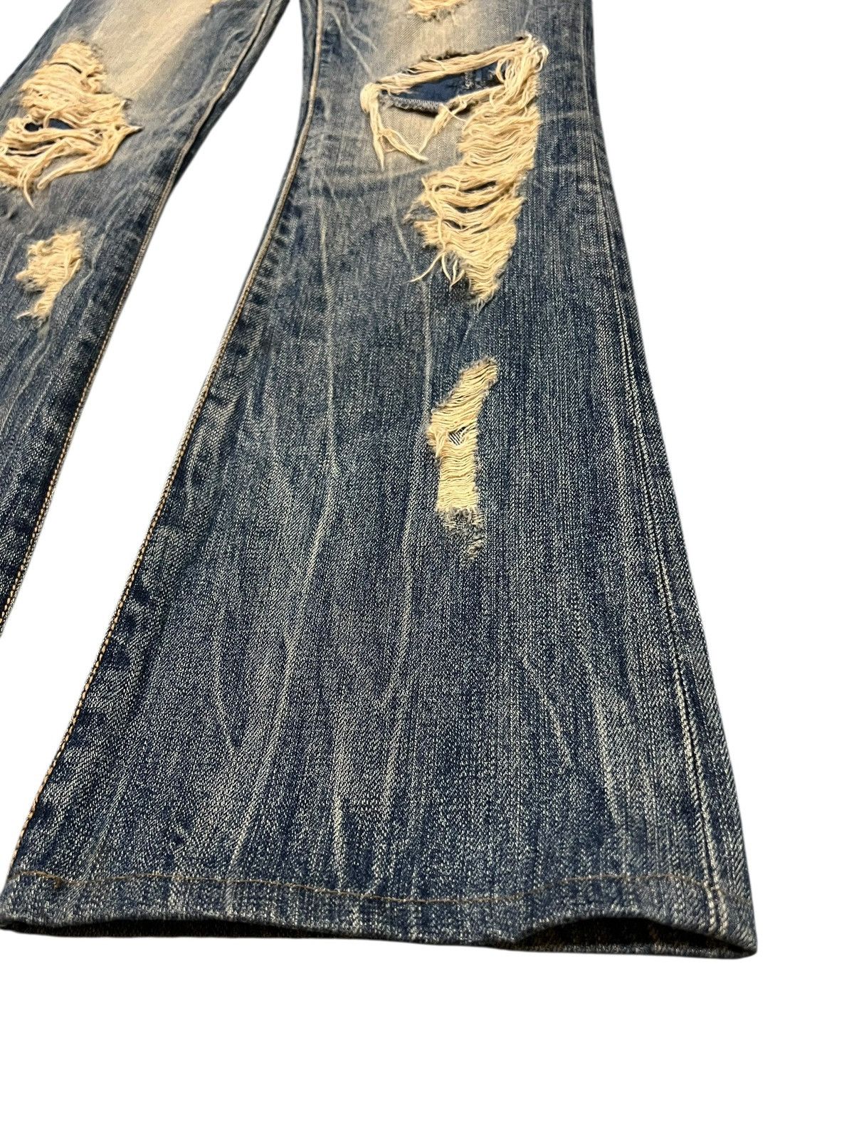 Japanese Brand 💥Flare💥G.O.A Distressed Mud Wash Like Tornado Mart Jean Size US 28 / EU 44 - 6 Thumbnail