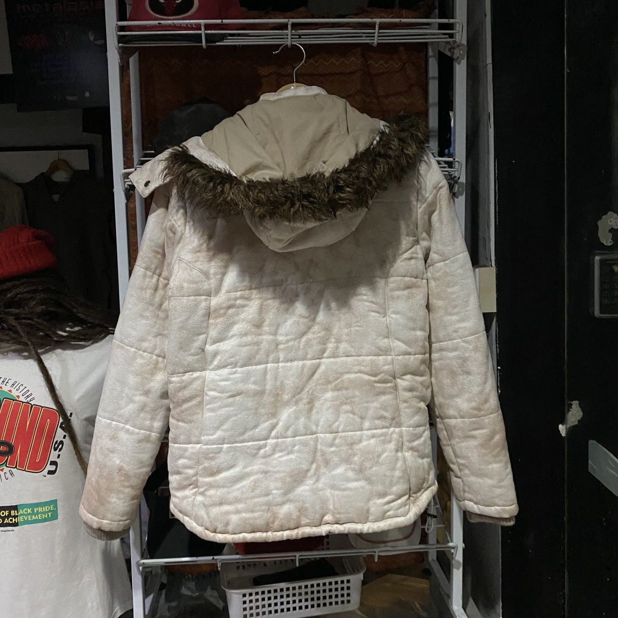 In The Attic Vintage "In The Attic" Dirt Style Fur Puffer Hooded Jacket Size US M / EU 48-50 / 2 - 2 Thumbnail