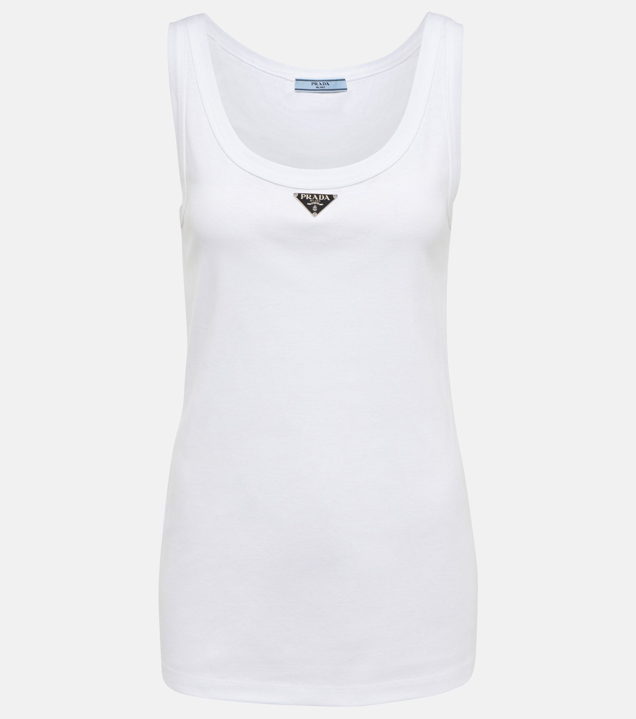 Prada Prada Milano Triangle Logo Cotton Tank Top Size S / US 4 / IT 40 - 15 Thumbnail
