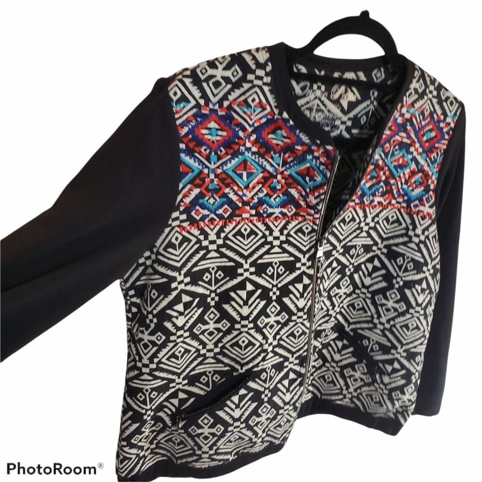 Other Onque Petite |Colorful Embroidered Jacket | Size PXL Size XL / US 12-14 / IT 48-50 - 4 Thumbnail