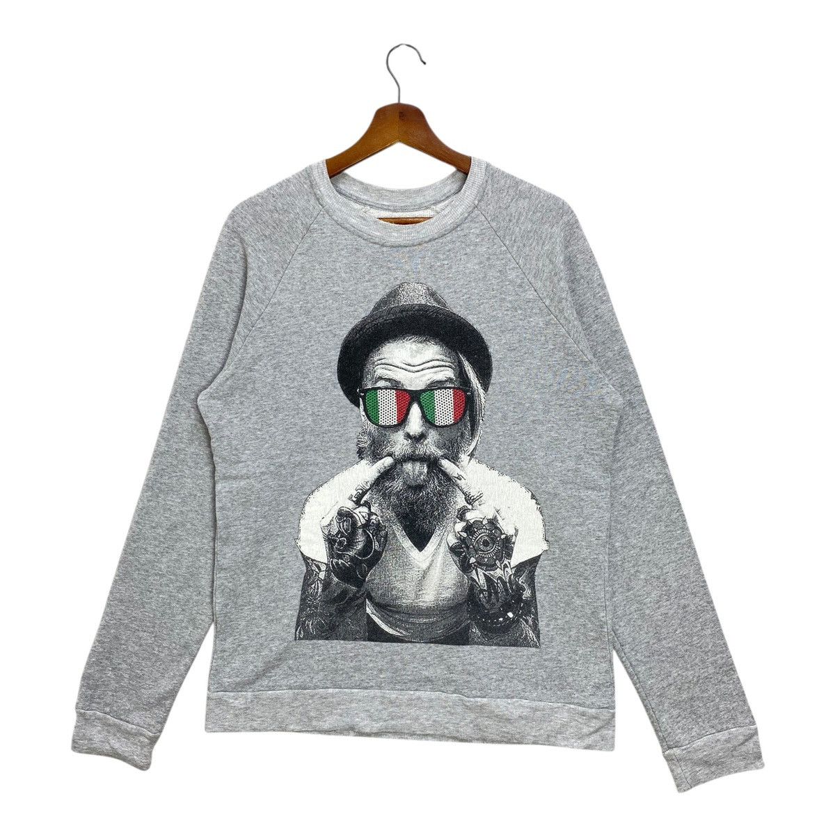 Other SPEND Italy Graphic Sweatshirt Gray Made in Italy Size M Size US M / EU 48-50 / 2 - 1 Thumbnail