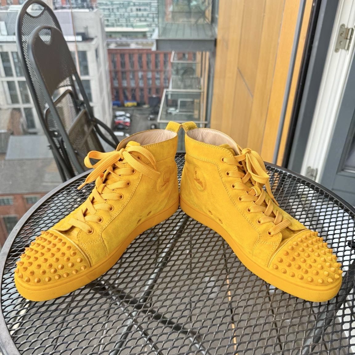 Christian Louboutin Christian Louboutin Louis Spikes – Yellow Suede – EU 43.5 Size US 9.5 / EU 42-43 - 5 Thumbnail