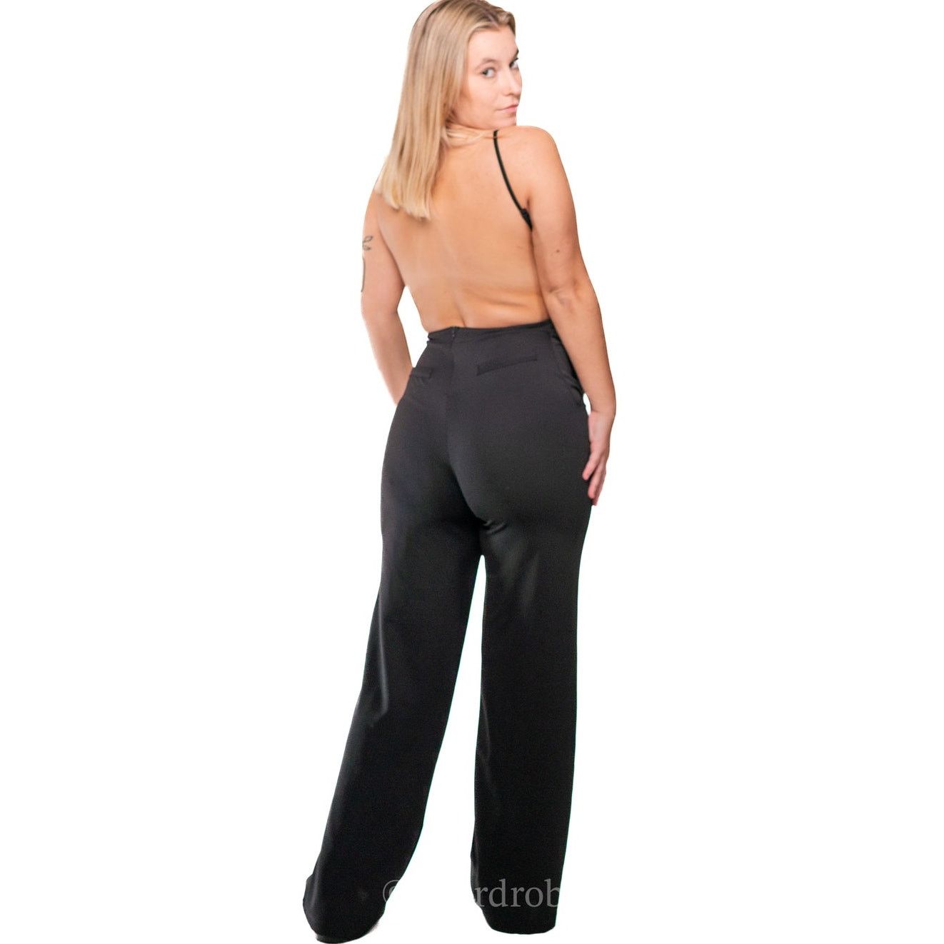 Designer Lulus Black Backless One Piece Romper Size 27" / US 4 / IT 40 - 5 Thumbnail
